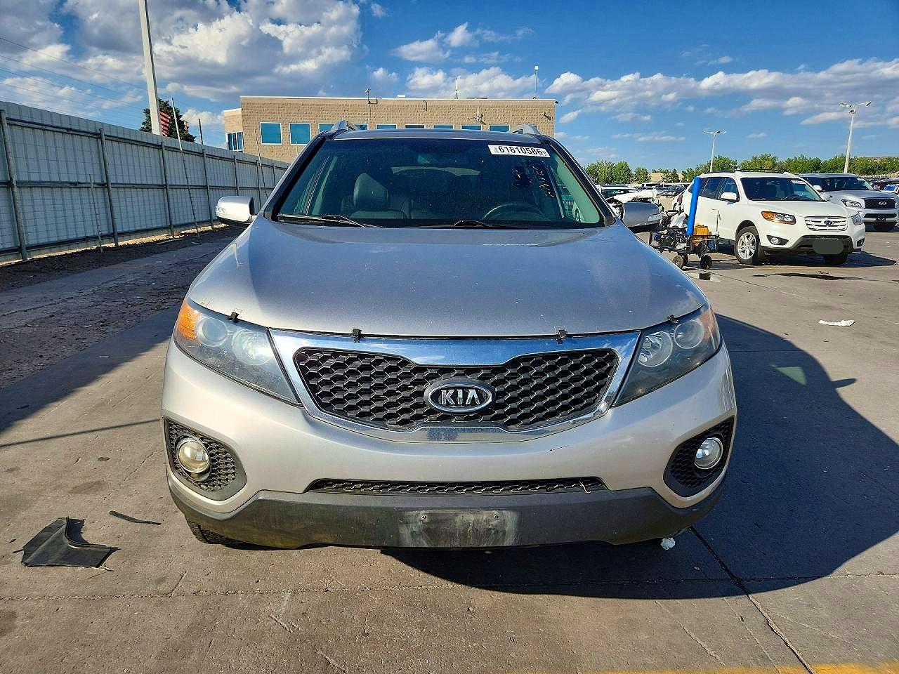2013 Kia Sorento Ex Silver vin: 5XYKUDA2XDG336985