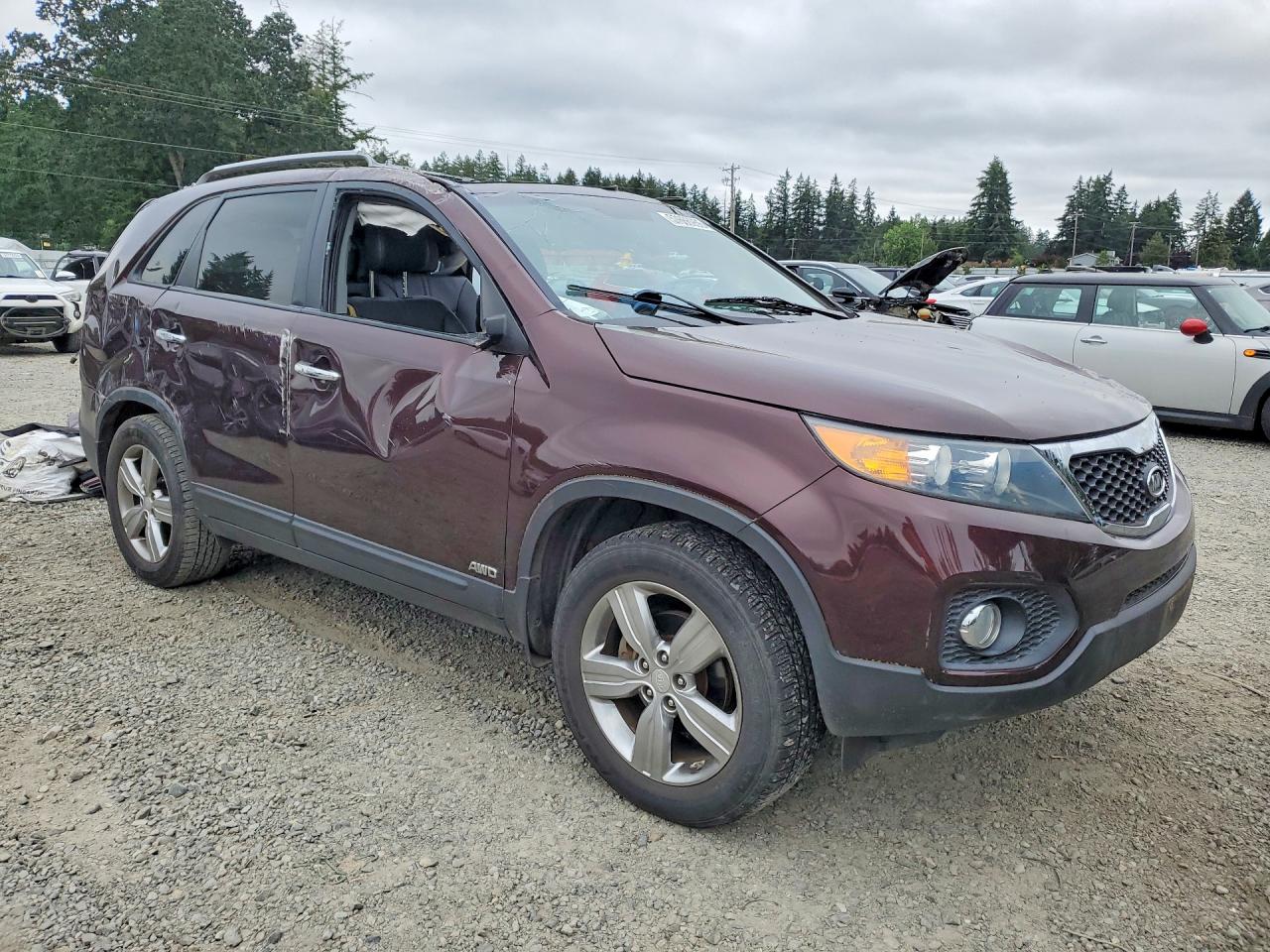 2013 Kia Sorento Ex Maroon vin: 5XYKUDA2XDG346612