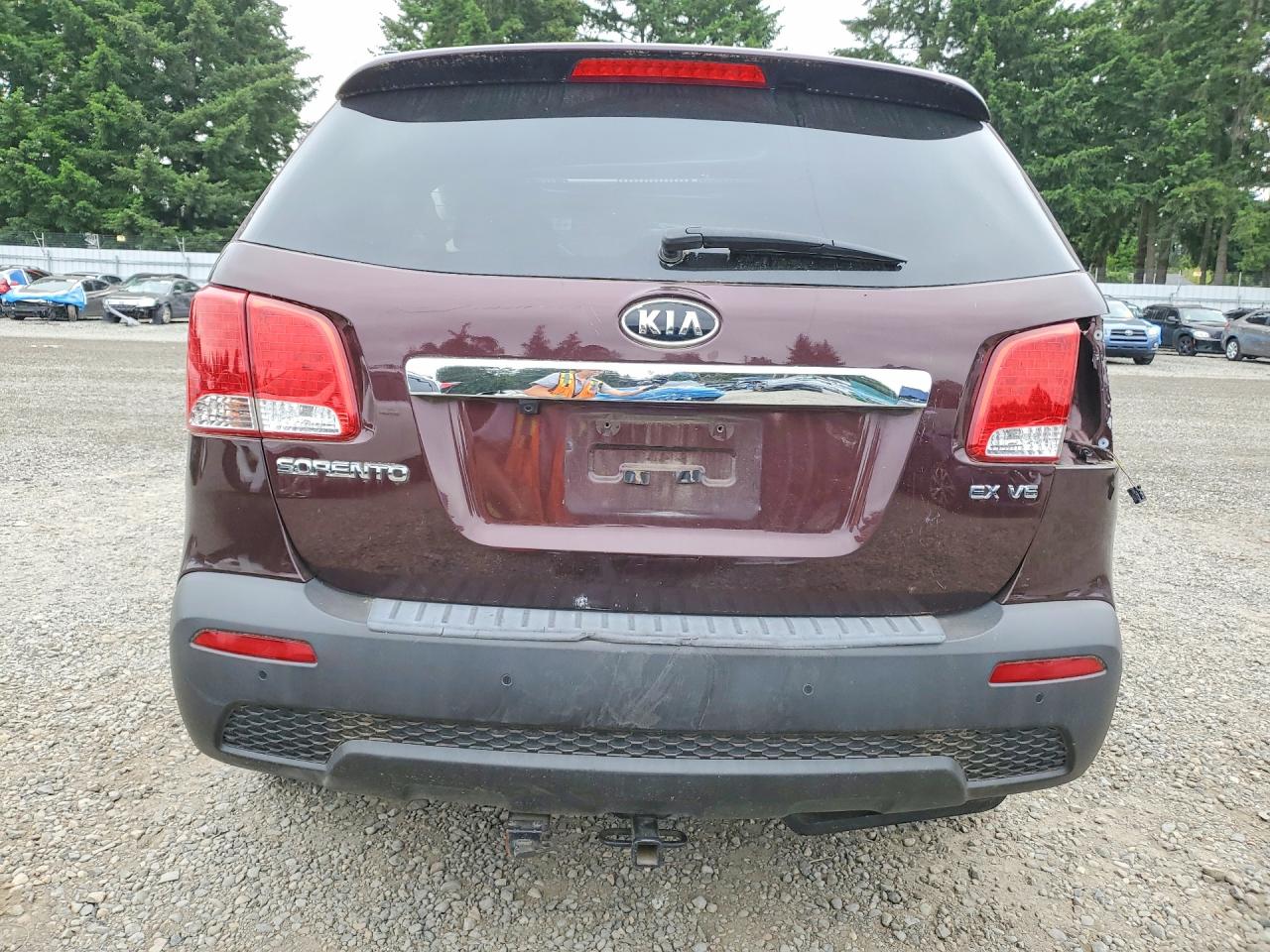 2013 Kia Sorento Ex Maroon vin: 5XYKUDA2XDG346612