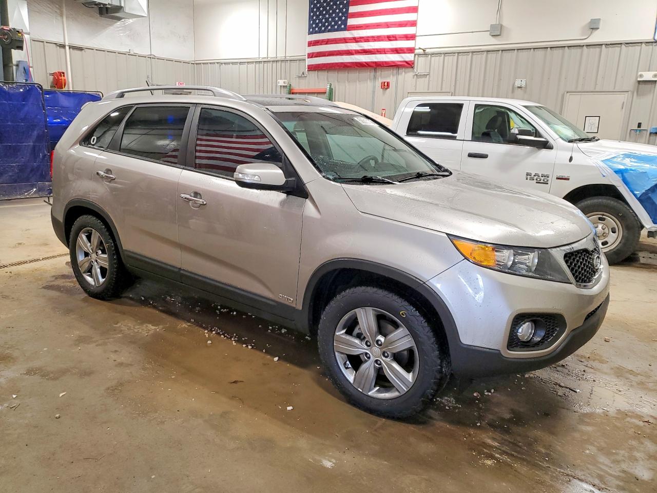 2013 Kia Sorento Ex Silver vin: 5XYKUDA2XDG391338