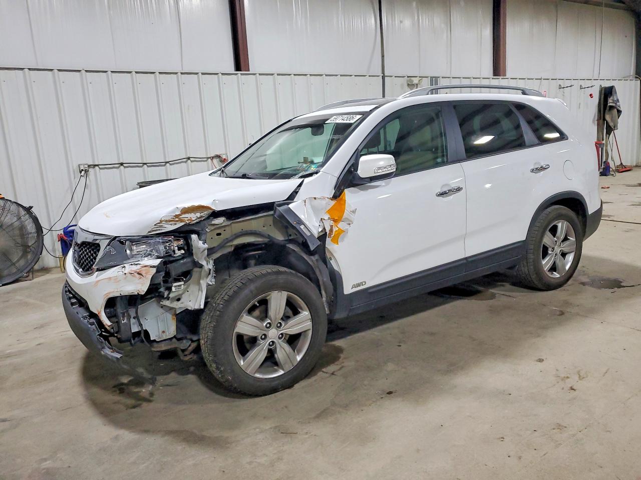 2013 Kia Sorento Ex White vin: 5XYKUDA2XDG412852