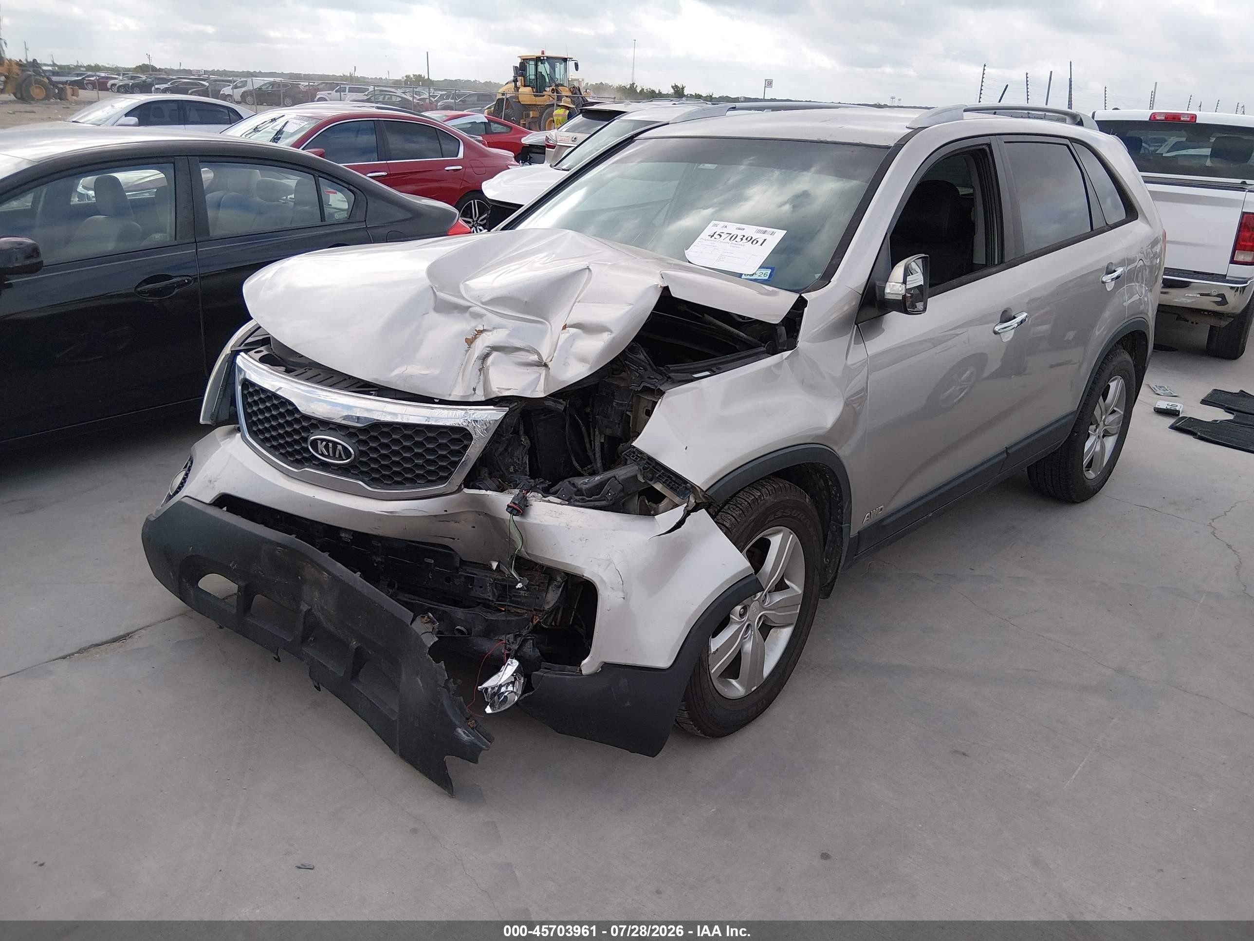 2013 Kia Sorento Ex Beige vin: 5XYKUDA64DG416544