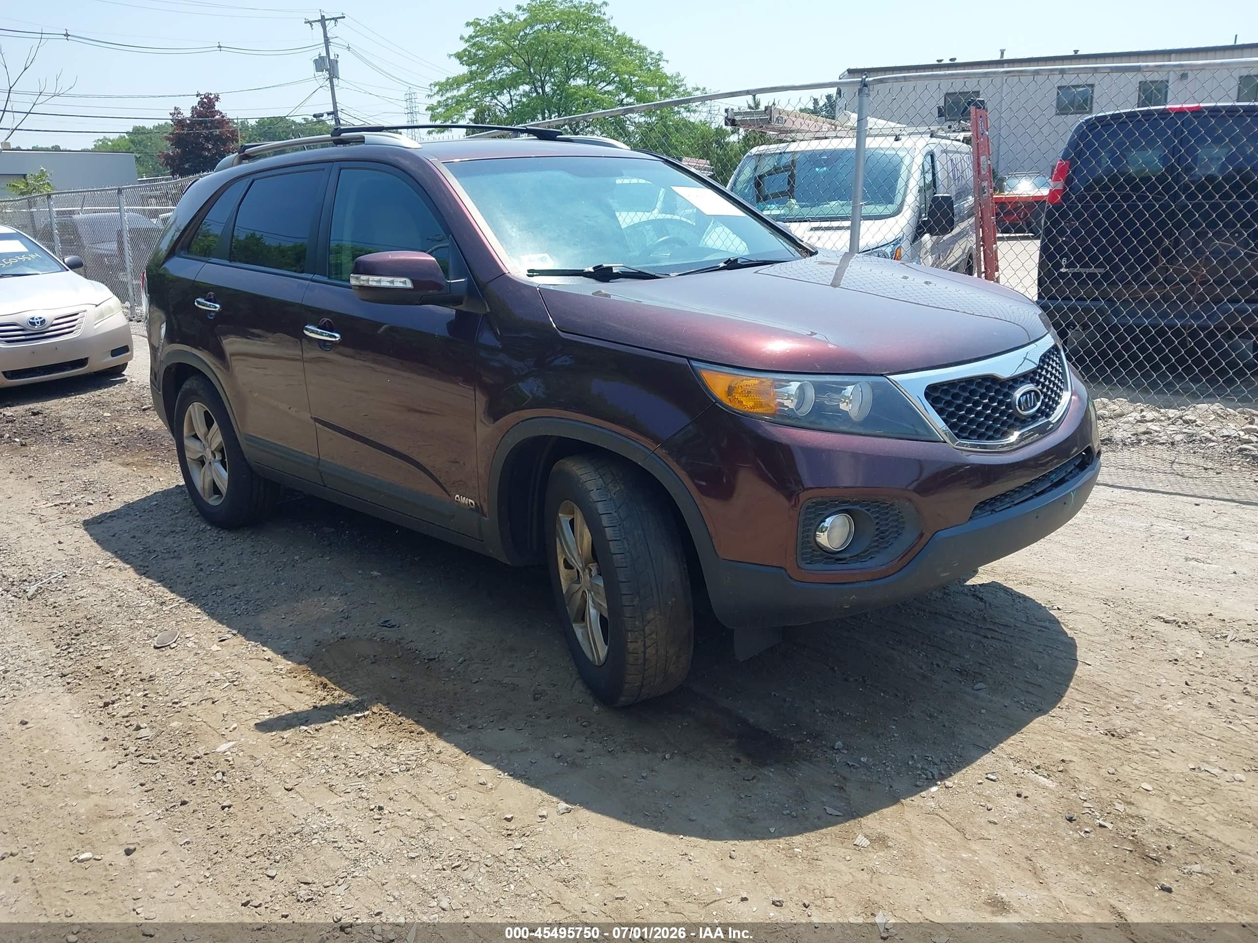 2012 Kia Sorento Ex Purple vin: 5XYKUDA66CG277418