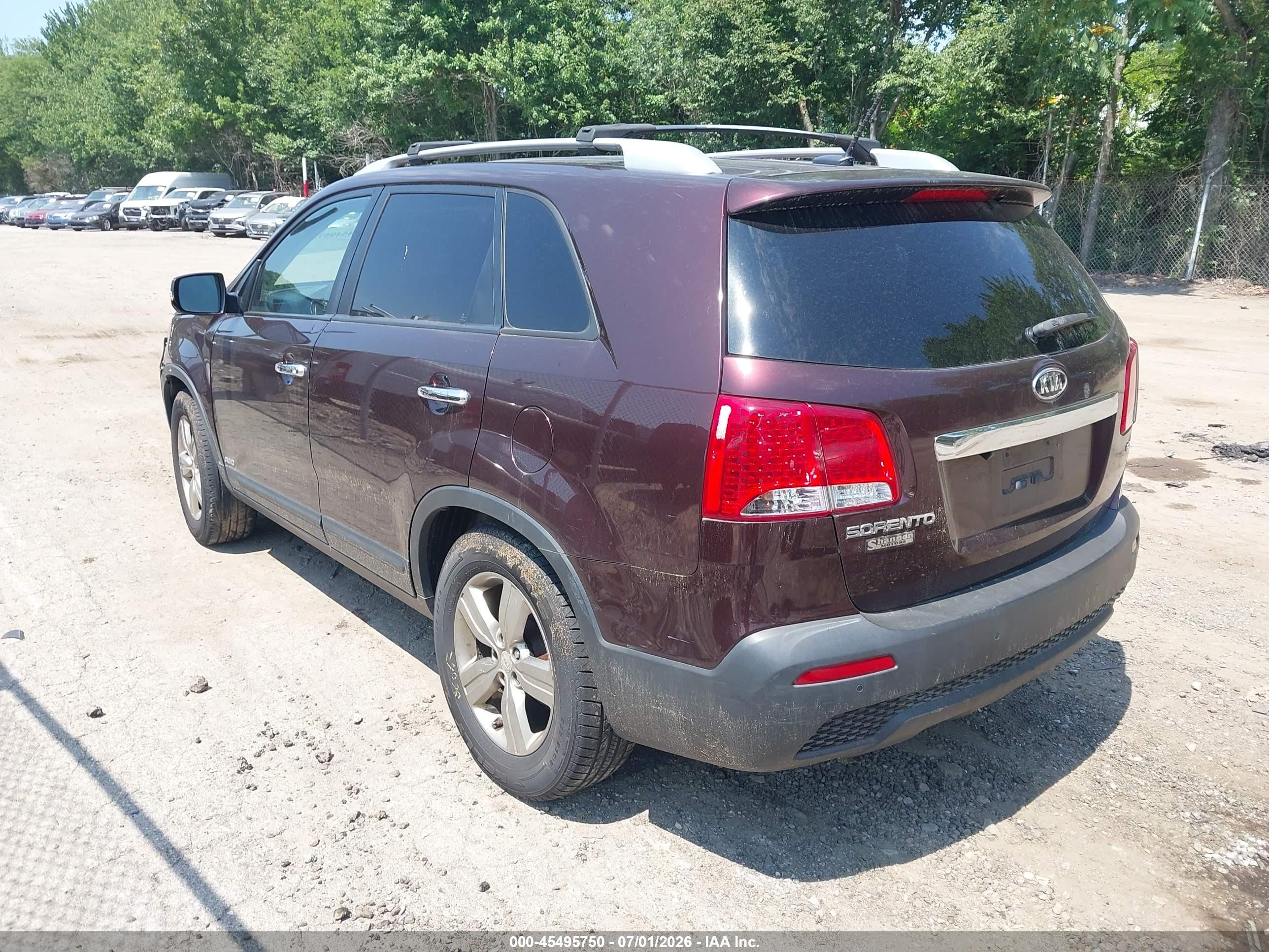 2012 Kia Sorento Ex Purple vin: 5XYKUDA66CG277418
