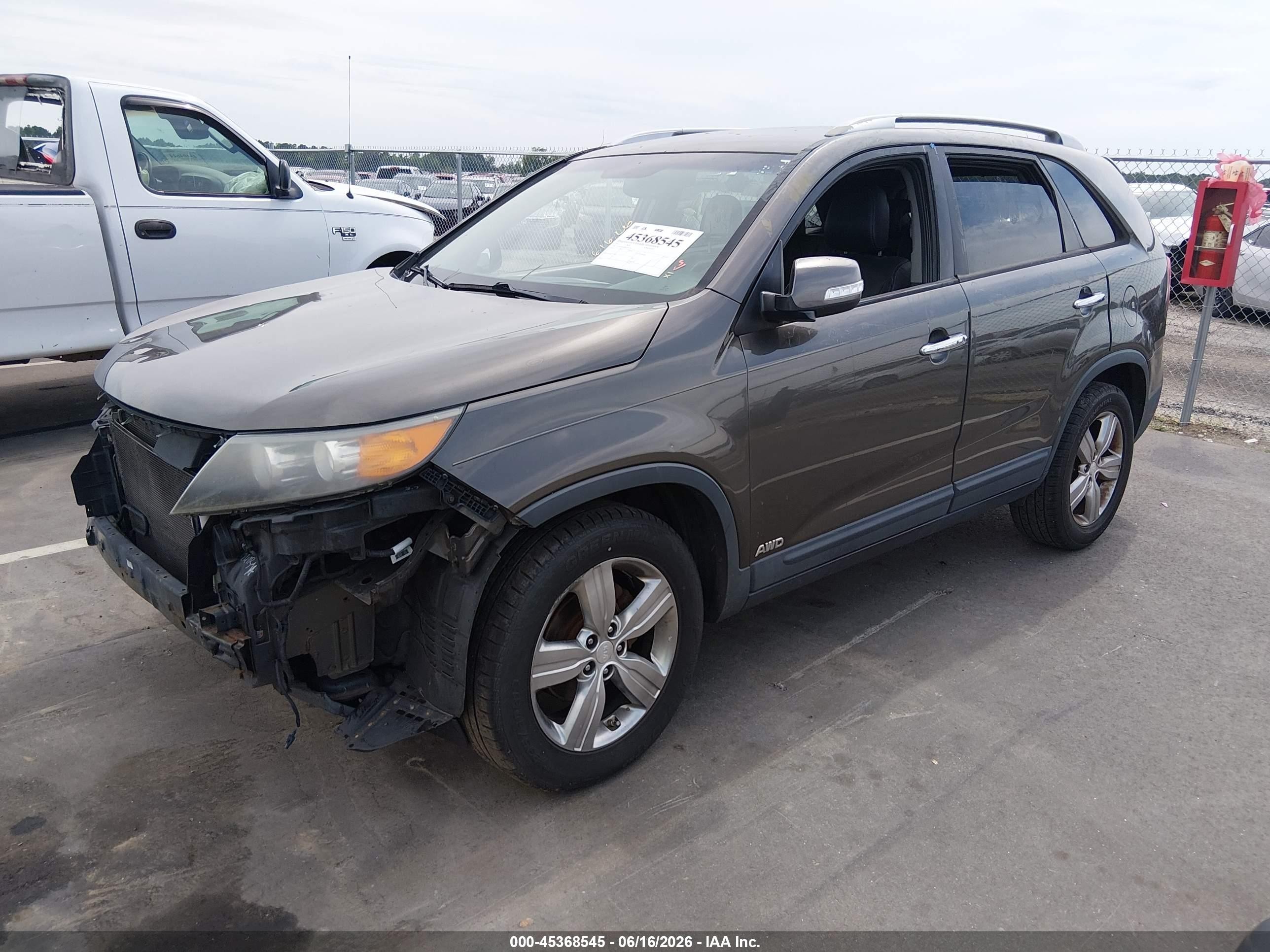 2013 Kia Sorento Ex Gray vin: 5XYKUDA68DG393222