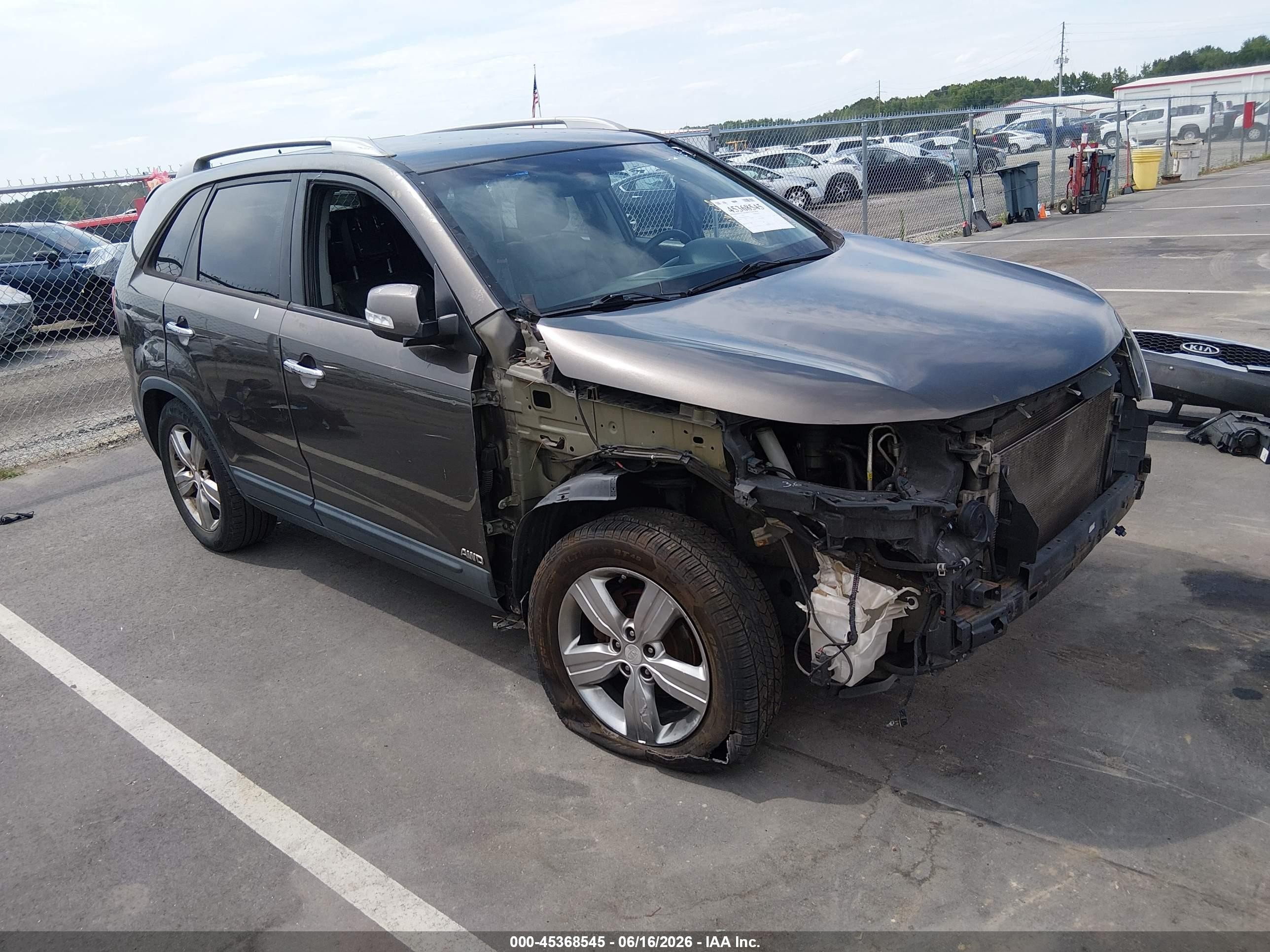 2013 Kia Sorento Ex Gray vin: 5XYKUDA68DG393222