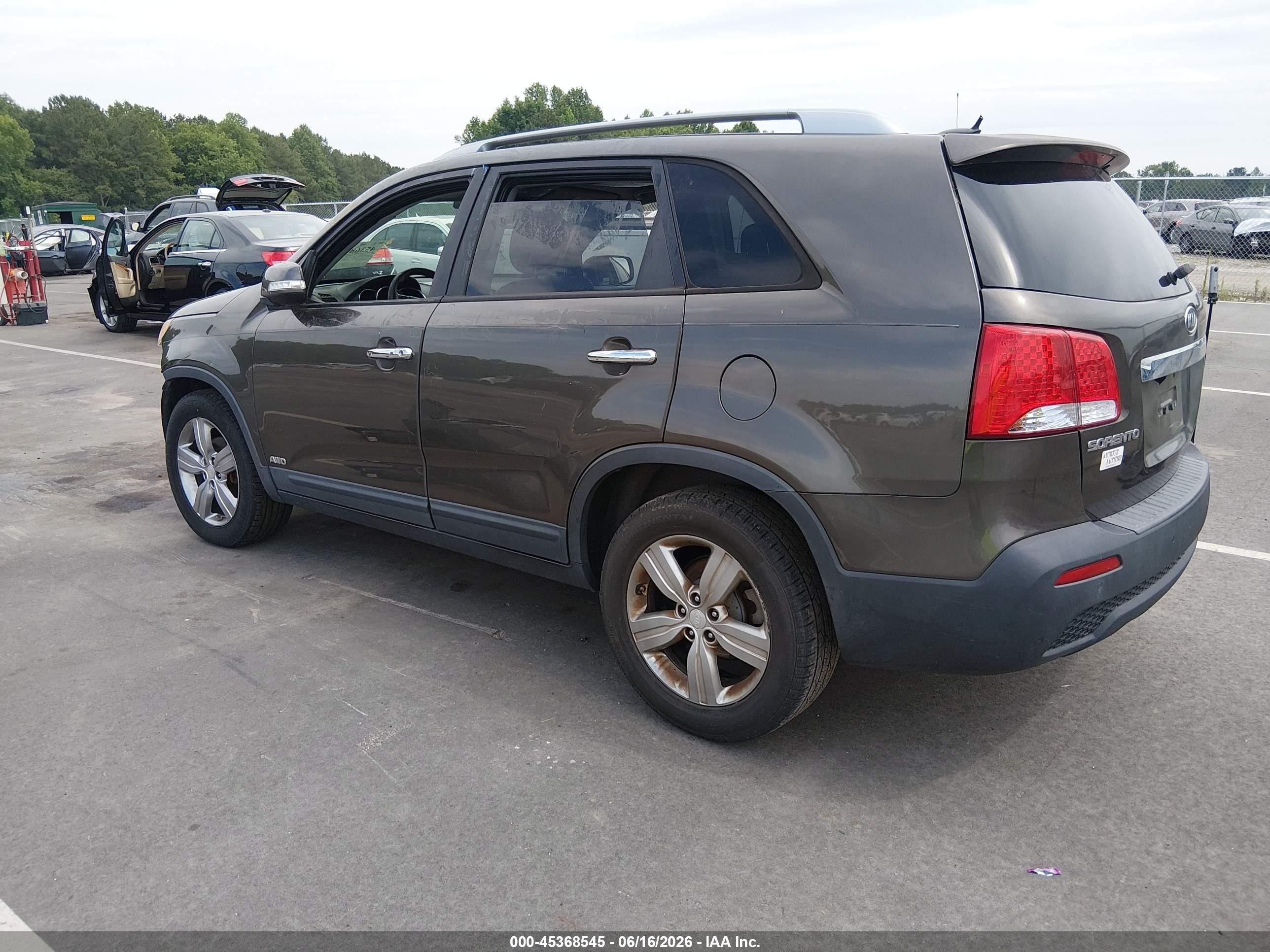 2013 Kia Sorento Ex Gray vin: 5XYKUDA68DG393222