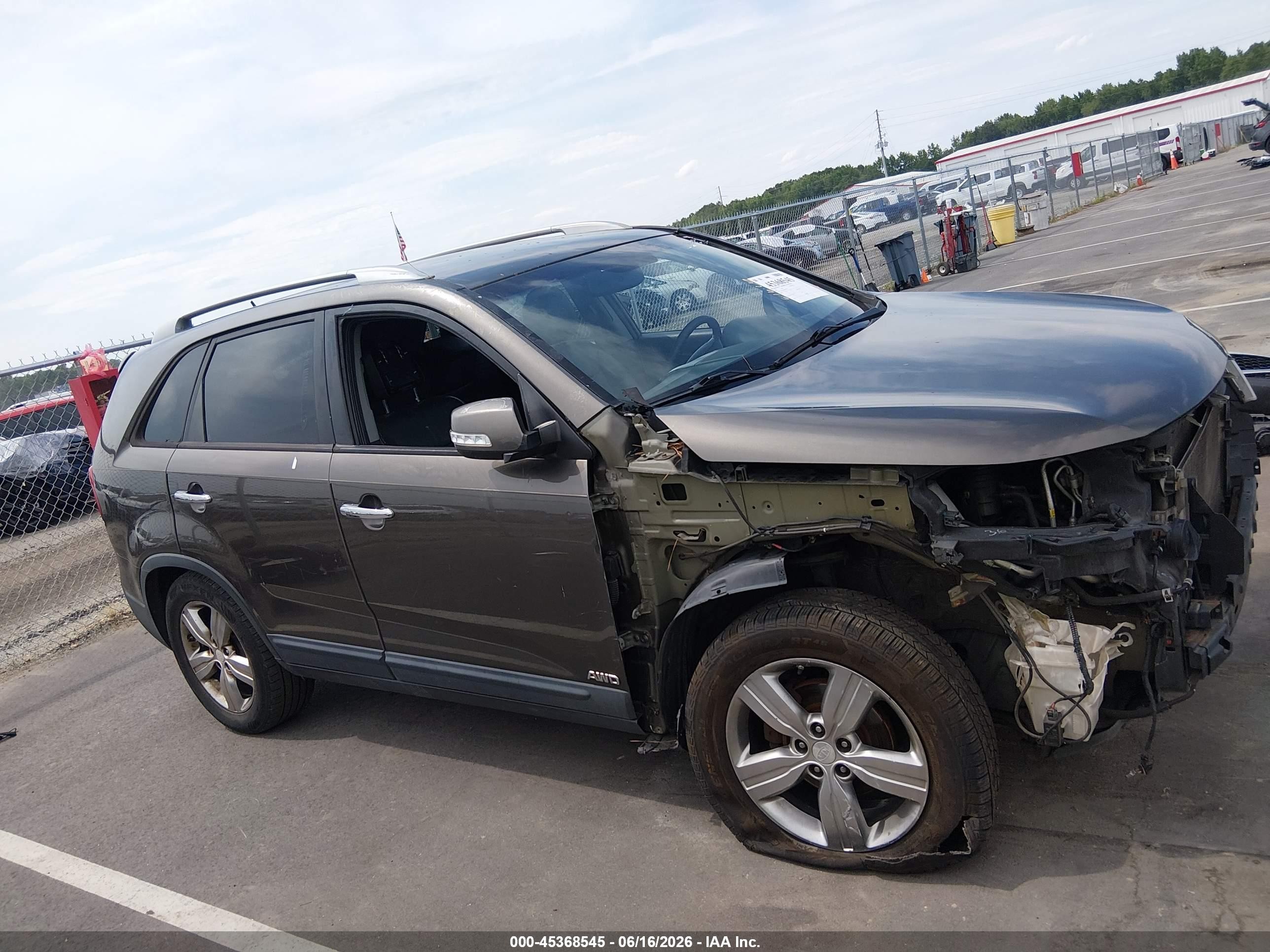2013 Kia Sorento Ex Gray vin: 5XYKUDA68DG393222