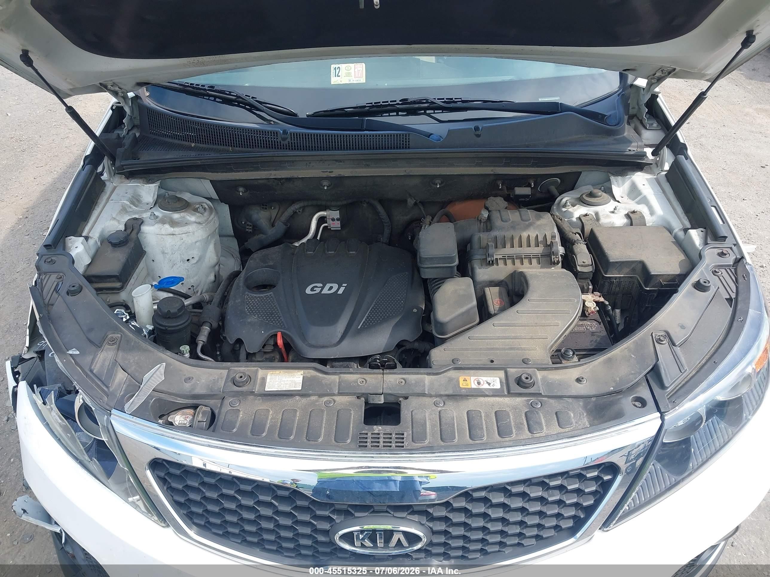 2013 Kia Sorento Ex White vin: 5XYKUDA69DG353716