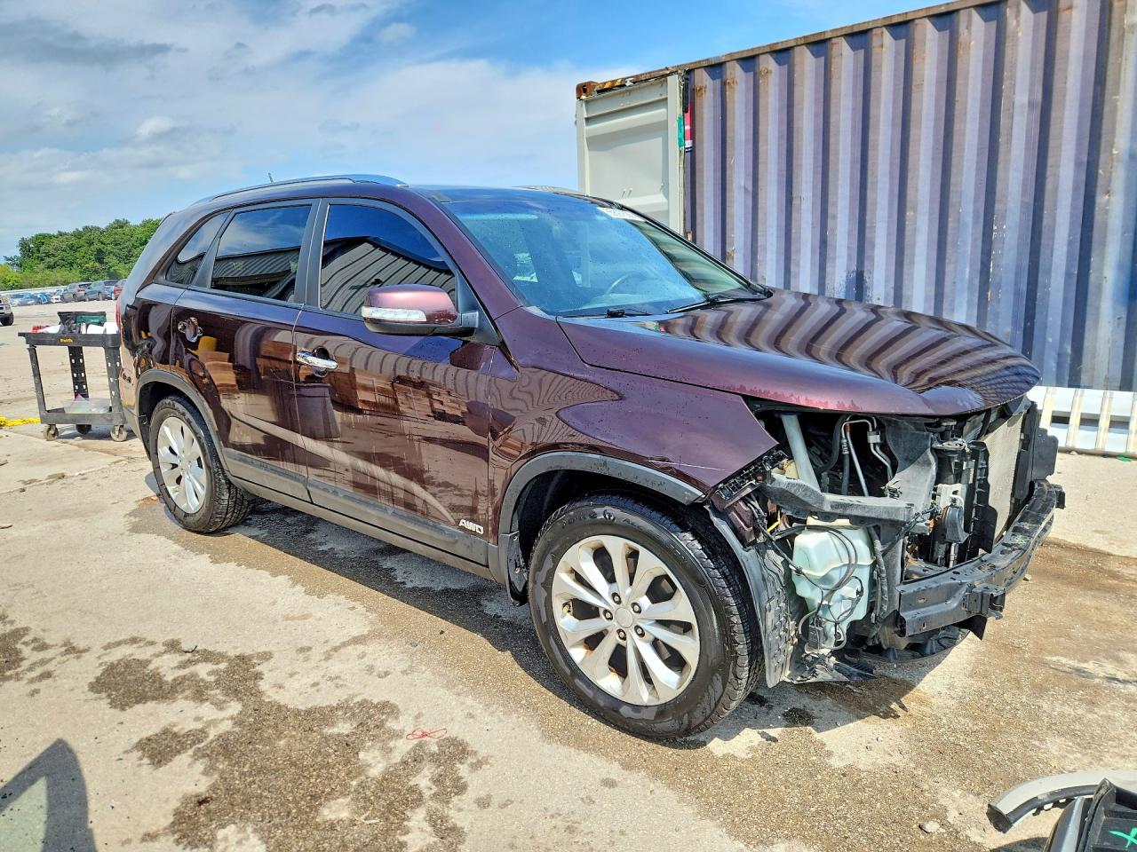 2014 Kia Sorento Ex Бордовый vin: 5XYKUDA70EG459756
