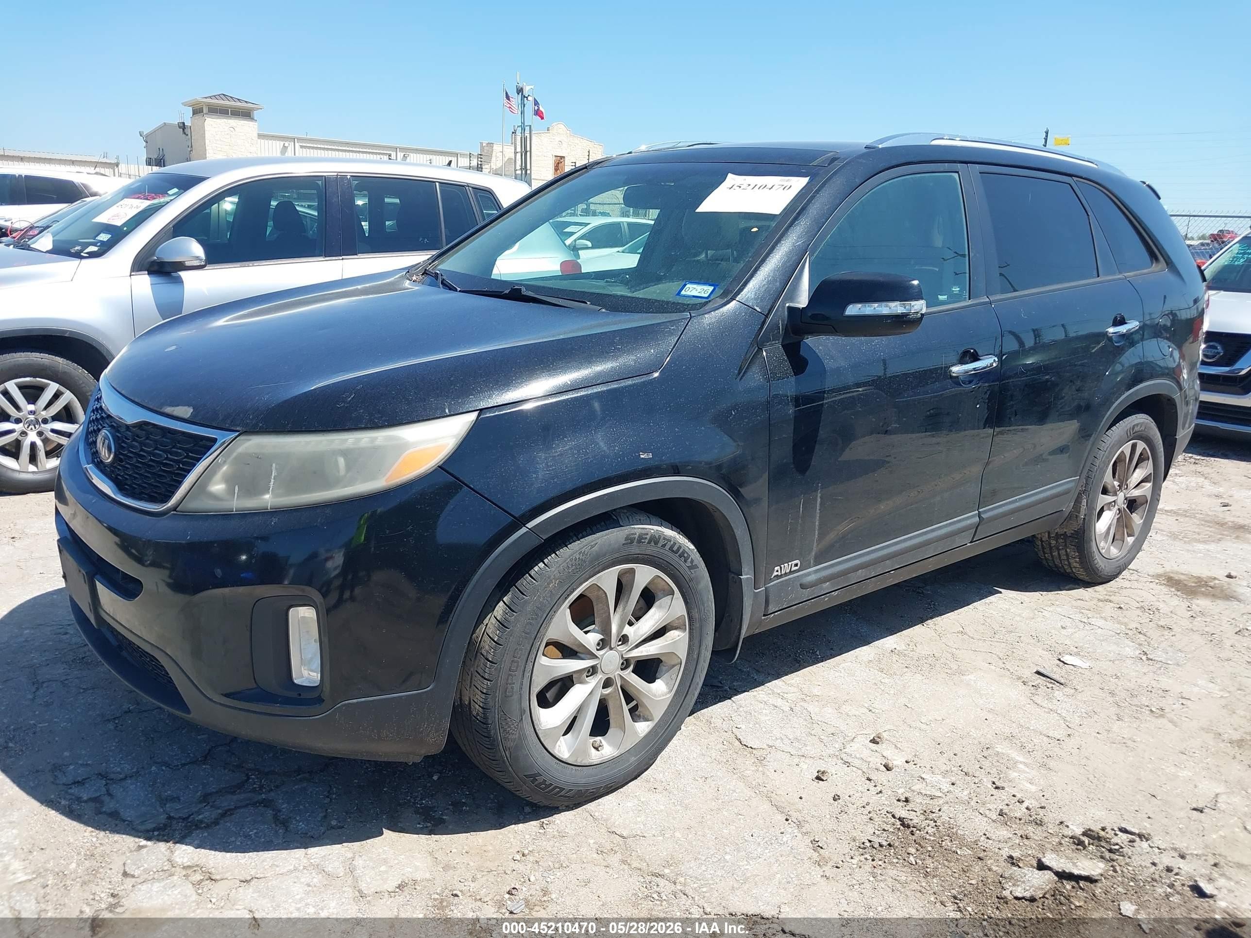 2014 Kia Sorento Ex V6 Черный vin: 5XYKUDA70EG502332