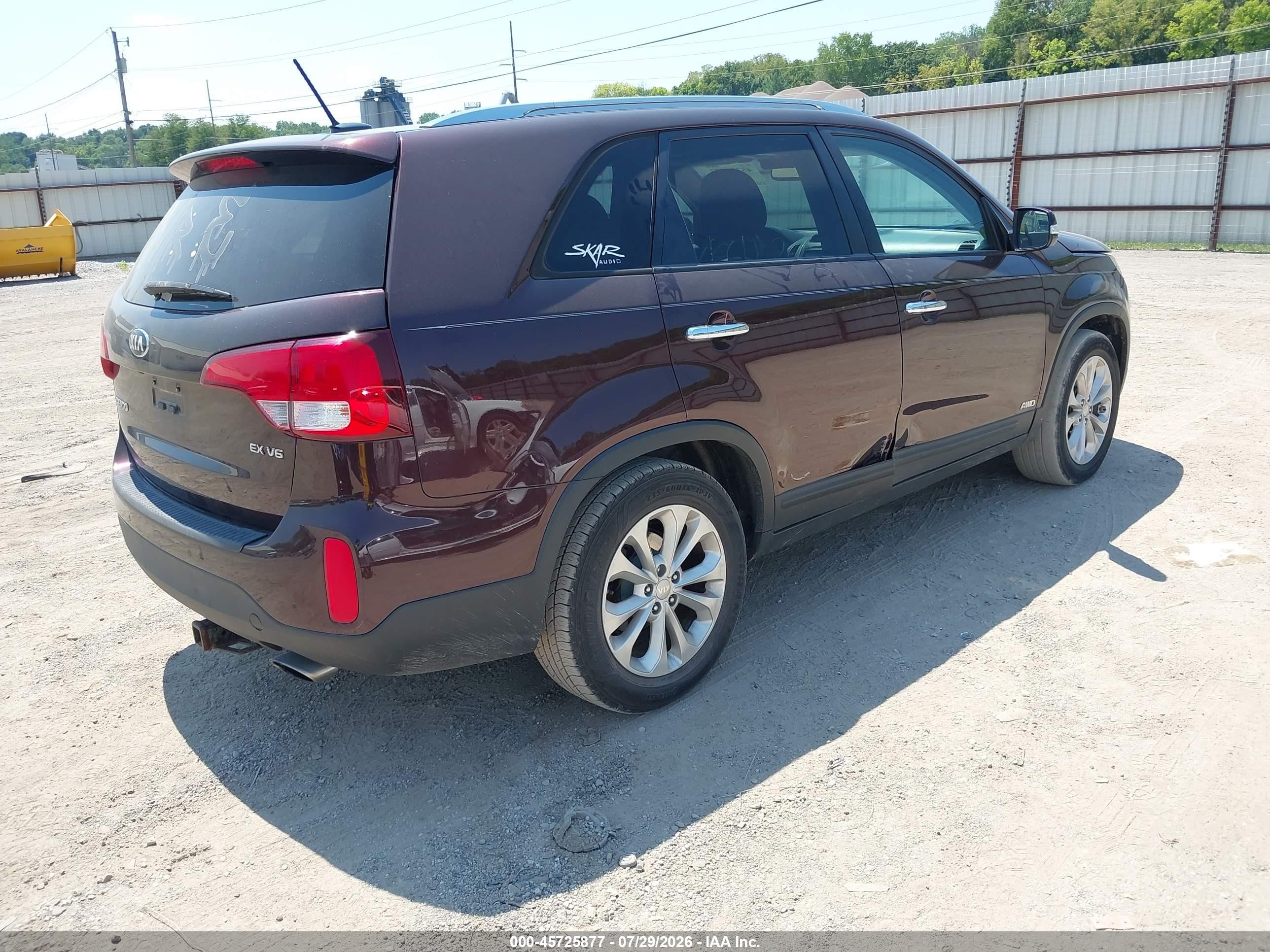 2015 Kia Sorento Ex V6 Purple vin: 5XYKUDA71FG643332