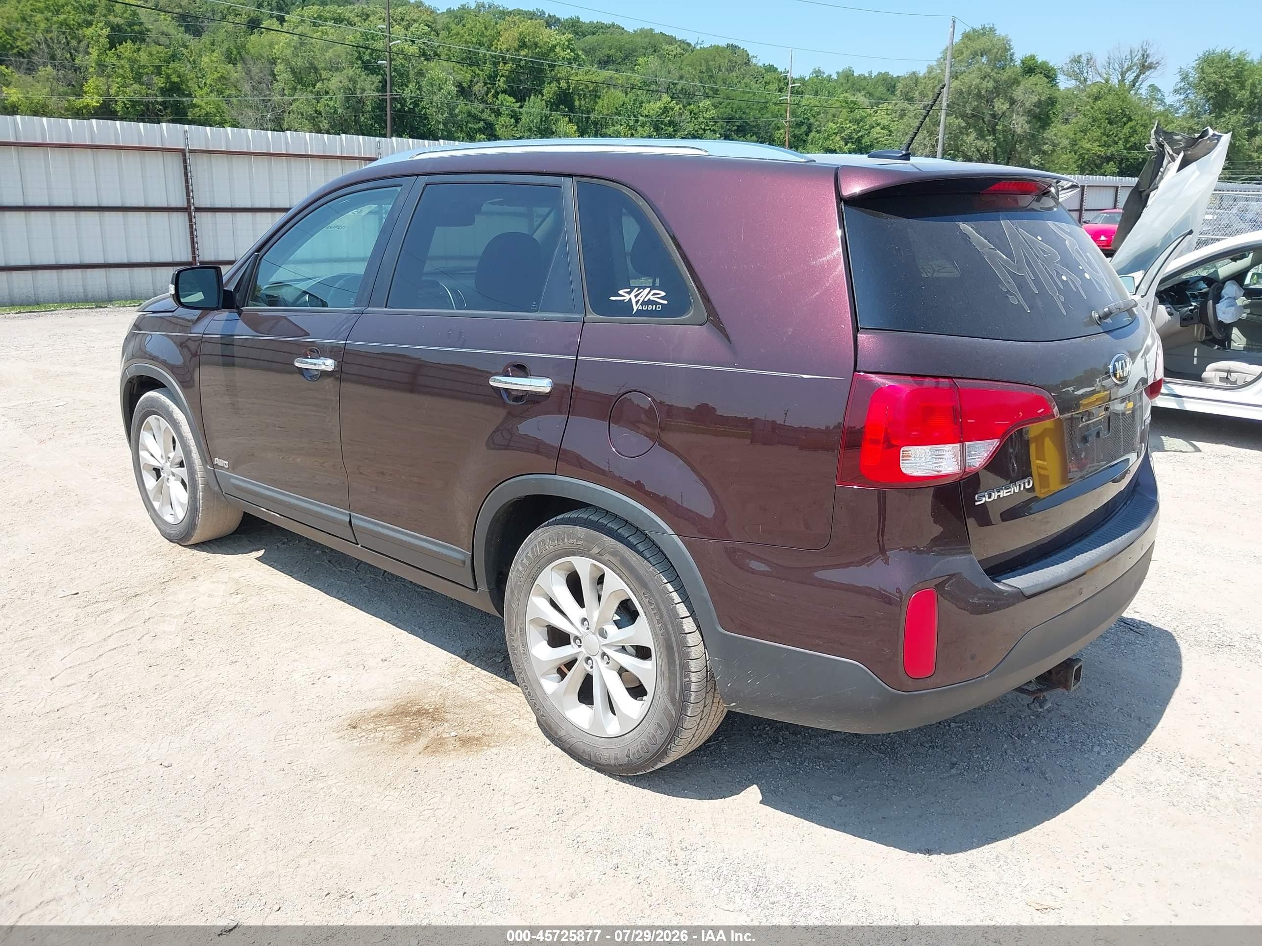 2015 Kia Sorento Ex V6 Purple vin: 5XYKUDA71FG643332