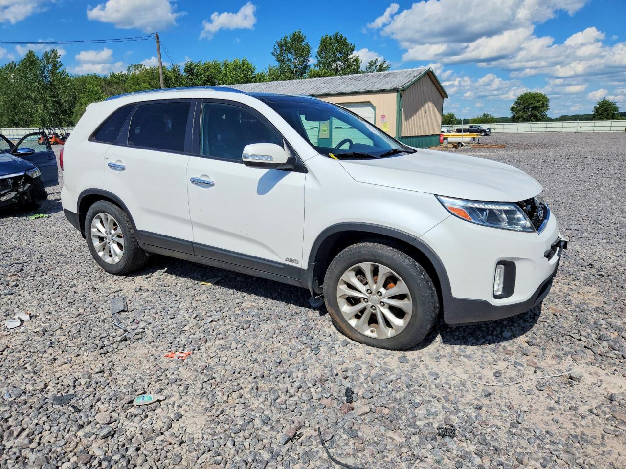 2014 Kia Sorento Ex White vin: 5XYKUDA72EG511050