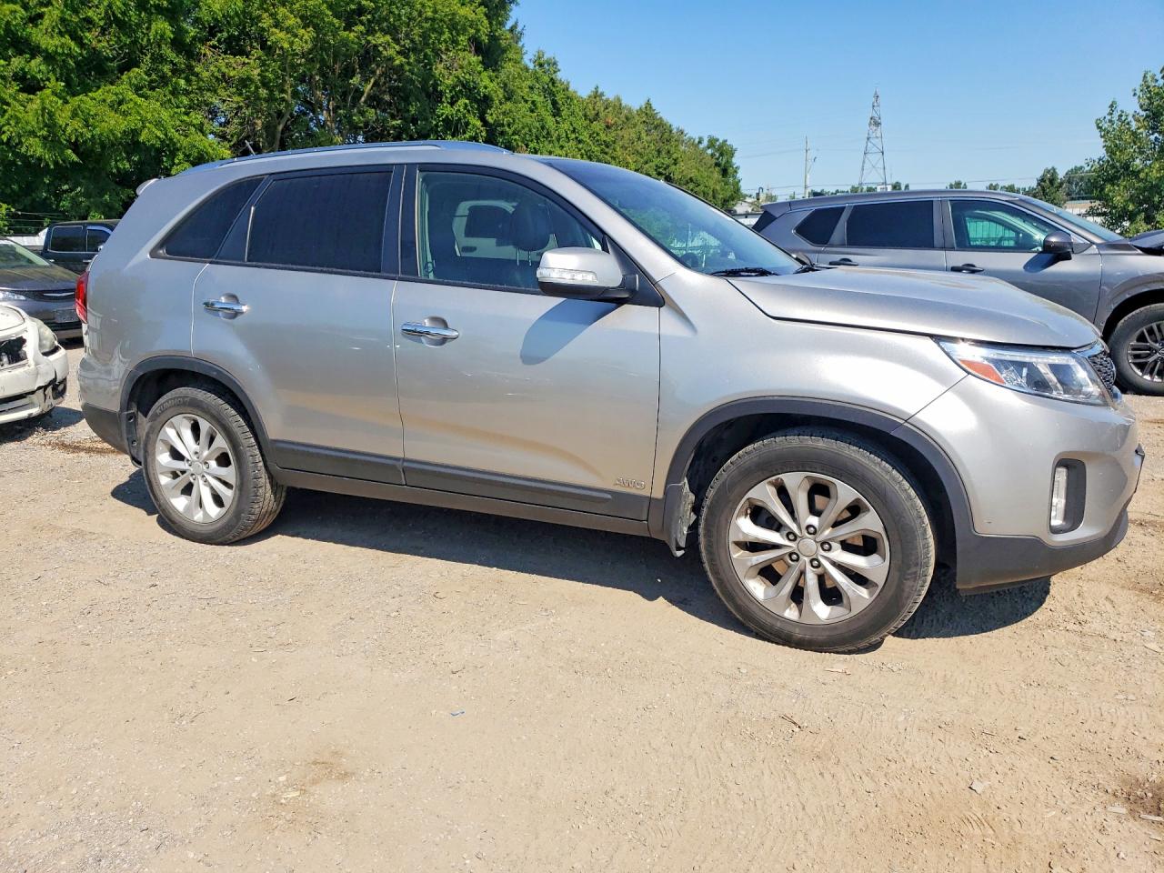 2014 Kia Sorento Ex Silver vin: 5XYKUDA72EG536840