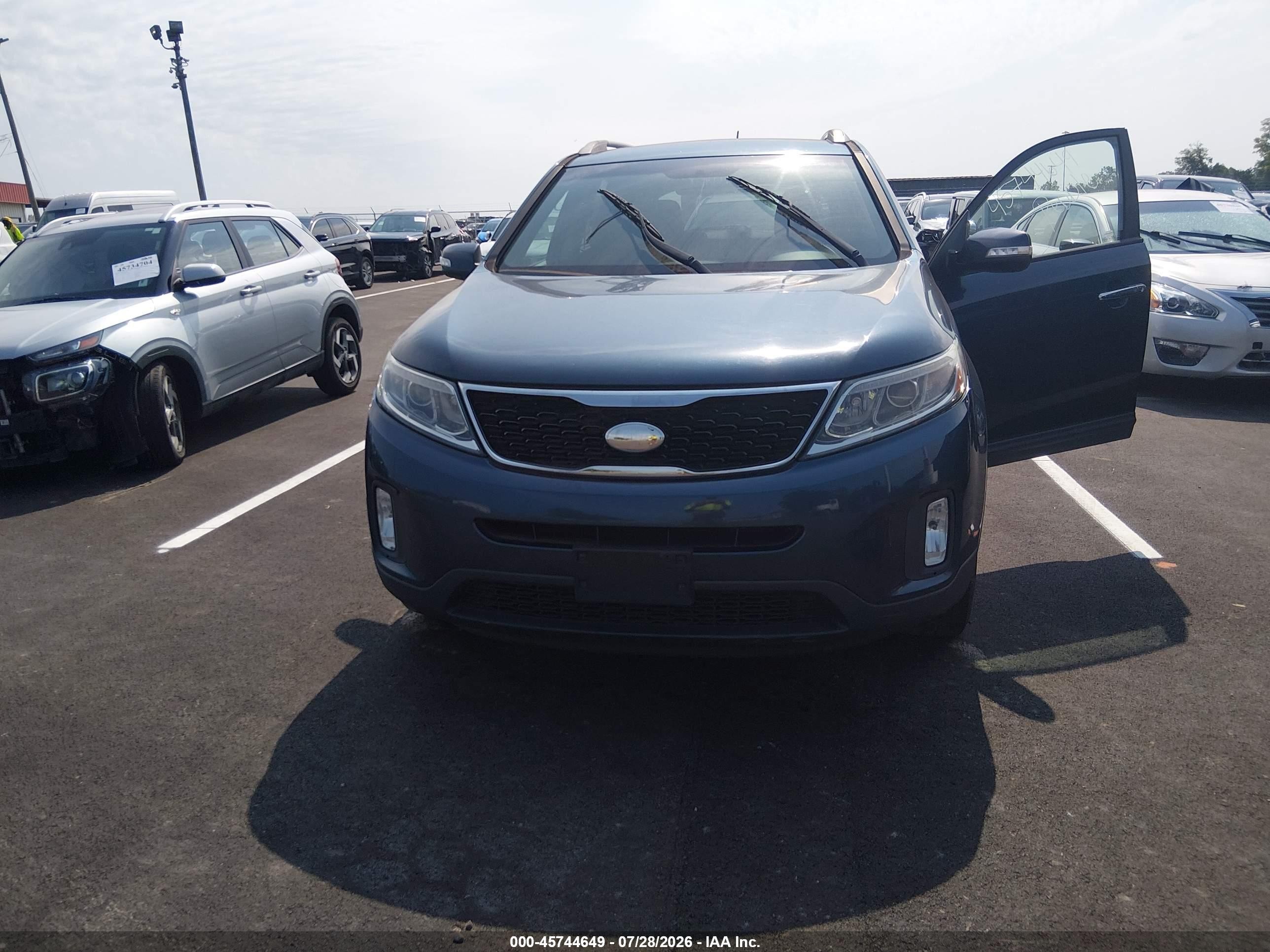 2015 Kia Sorento Ex V6 Blue vin: 5XYKUDA72FG603471