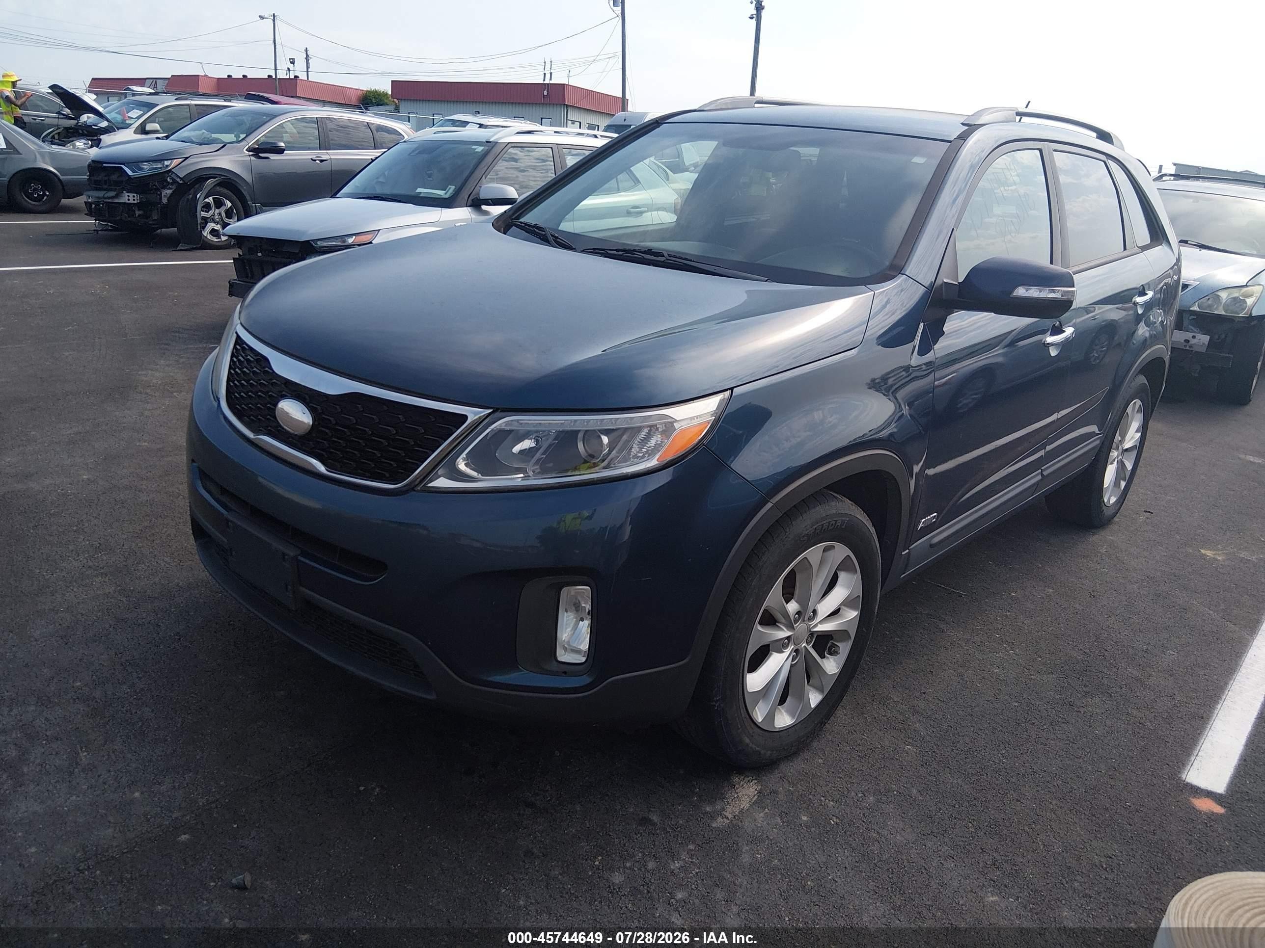 2015 Kia Sorento Ex V6 Blue vin: 5XYKUDA72FG603471