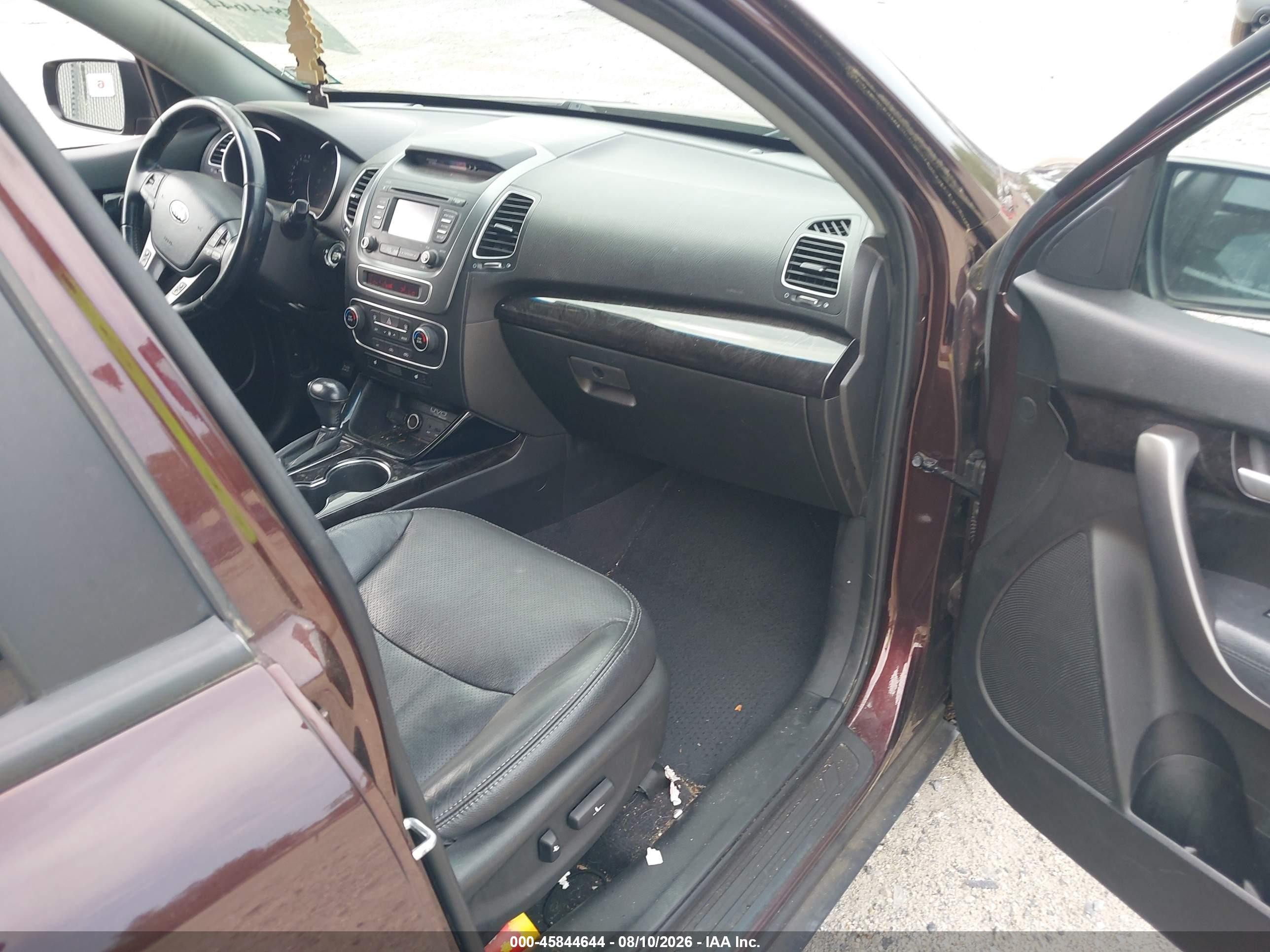 2015 Kia Sorento Ex V6 Maroon vin: 5XYKUDA72FG626717