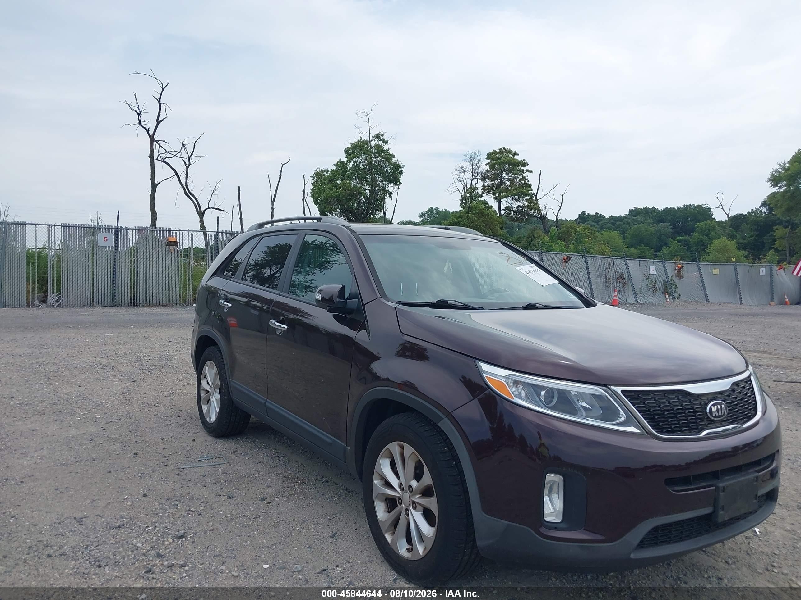 2015 Kia Sorento Ex V6 Maroon vin: 5XYKUDA72FG626717