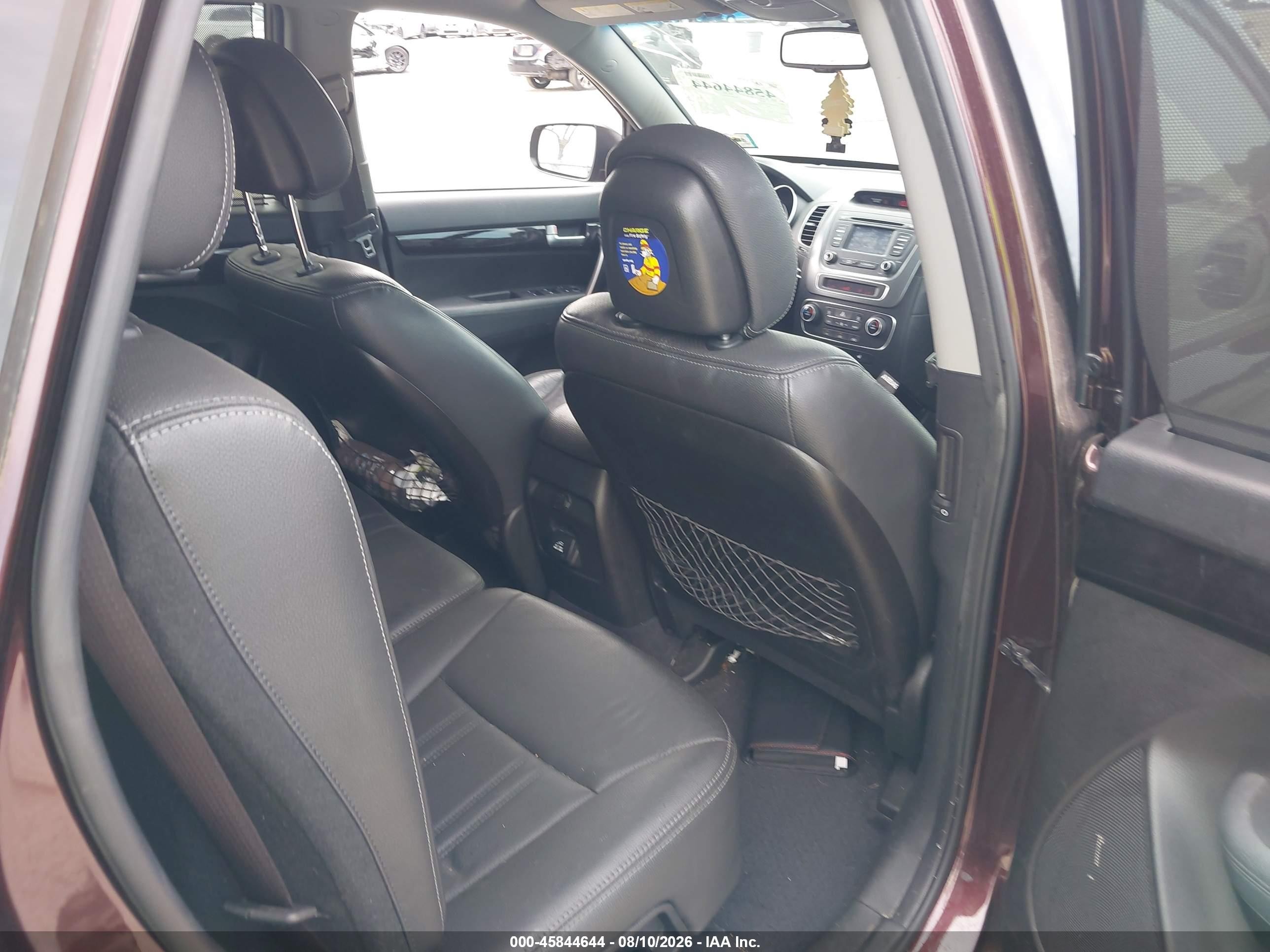 2015 Kia Sorento Ex V6 Maroon vin: 5XYKUDA72FG626717