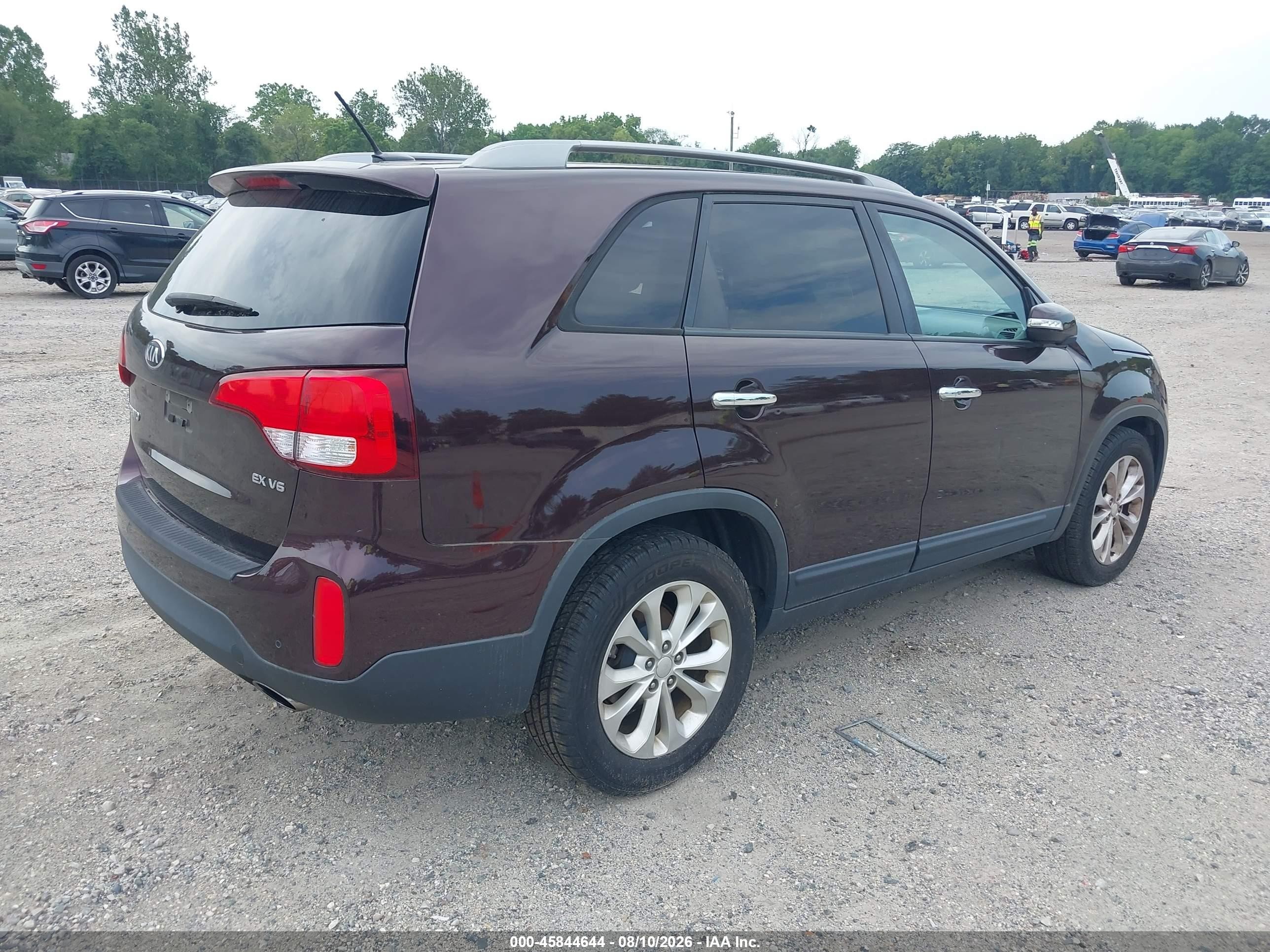 2015 Kia Sorento Ex V6 Maroon vin: 5XYKUDA72FG626717