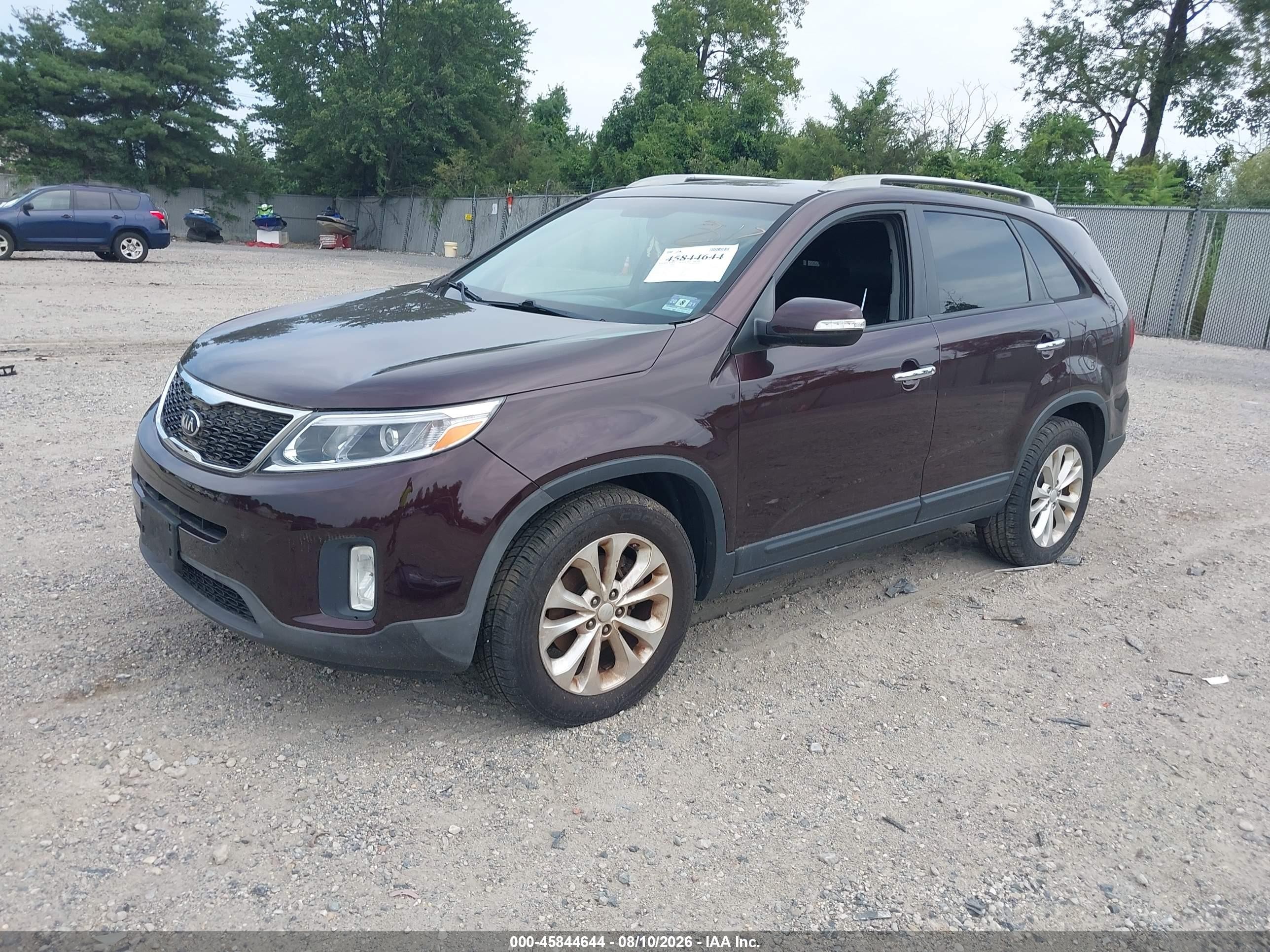 2015 Kia Sorento Ex V6 Maroon vin: 5XYKUDA72FG626717