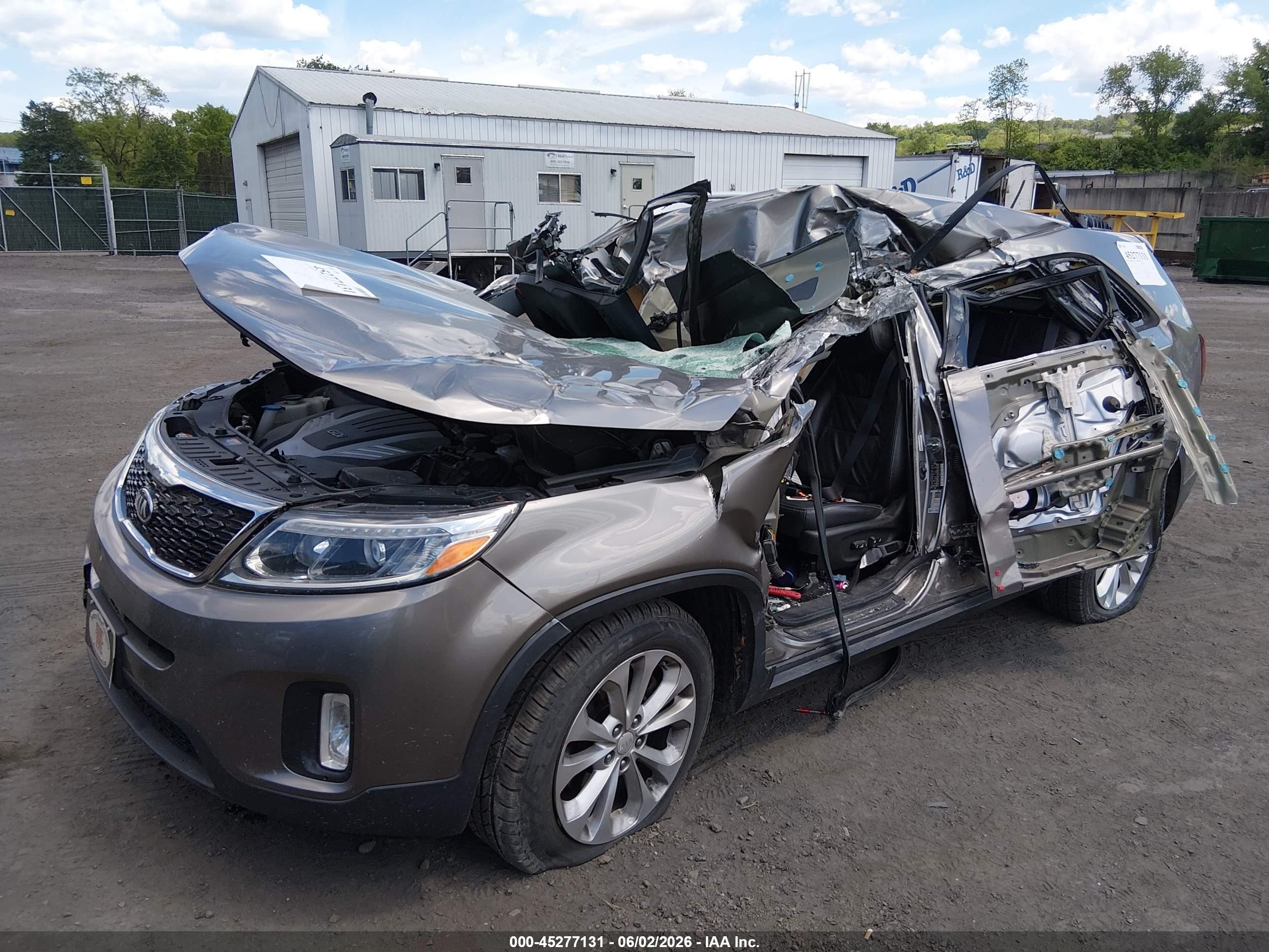 2015 Kia Sorento Ex V6 Gray vin: 5XYKUDA73FG550960