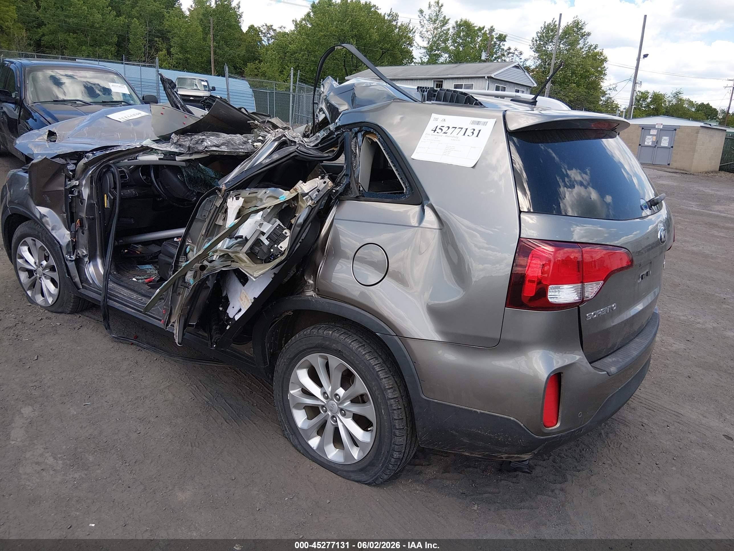 2015 Kia Sorento Ex V6 Gray vin: 5XYKUDA73FG550960