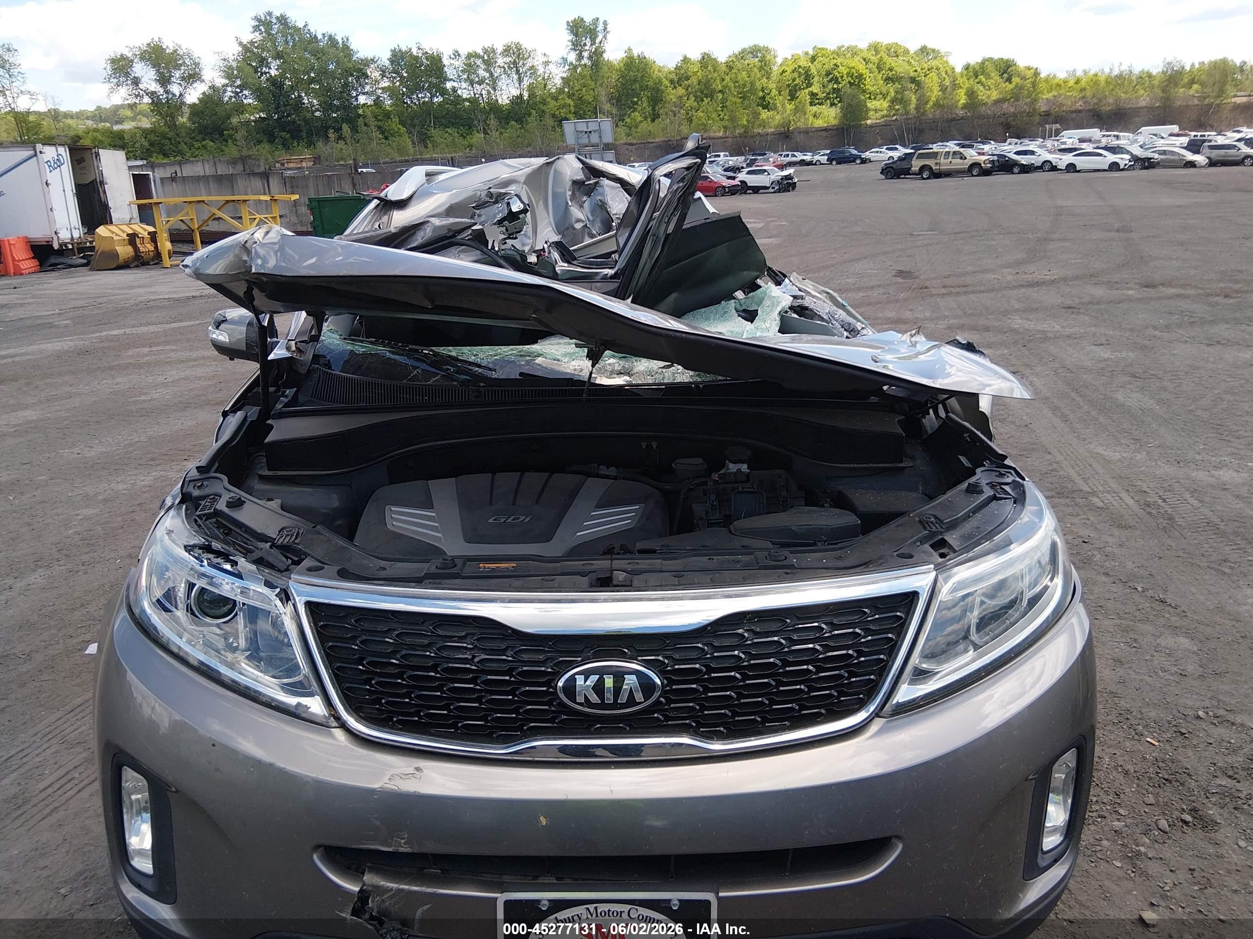 2015 Kia Sorento Ex V6 Gray vin: 5XYKUDA73FG550960