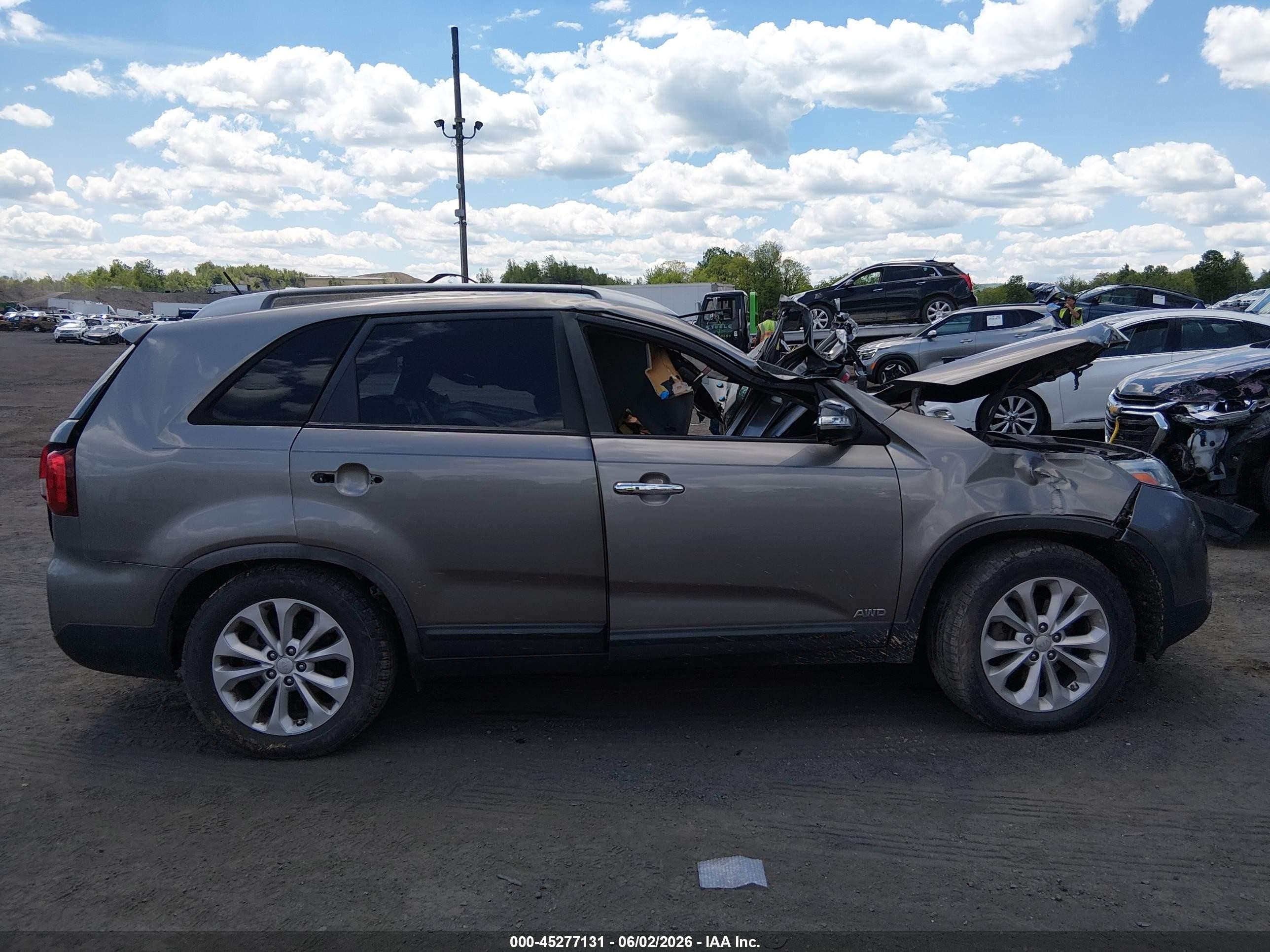 2015 Kia Sorento Ex V6 Gray vin: 5XYKUDA73FG550960