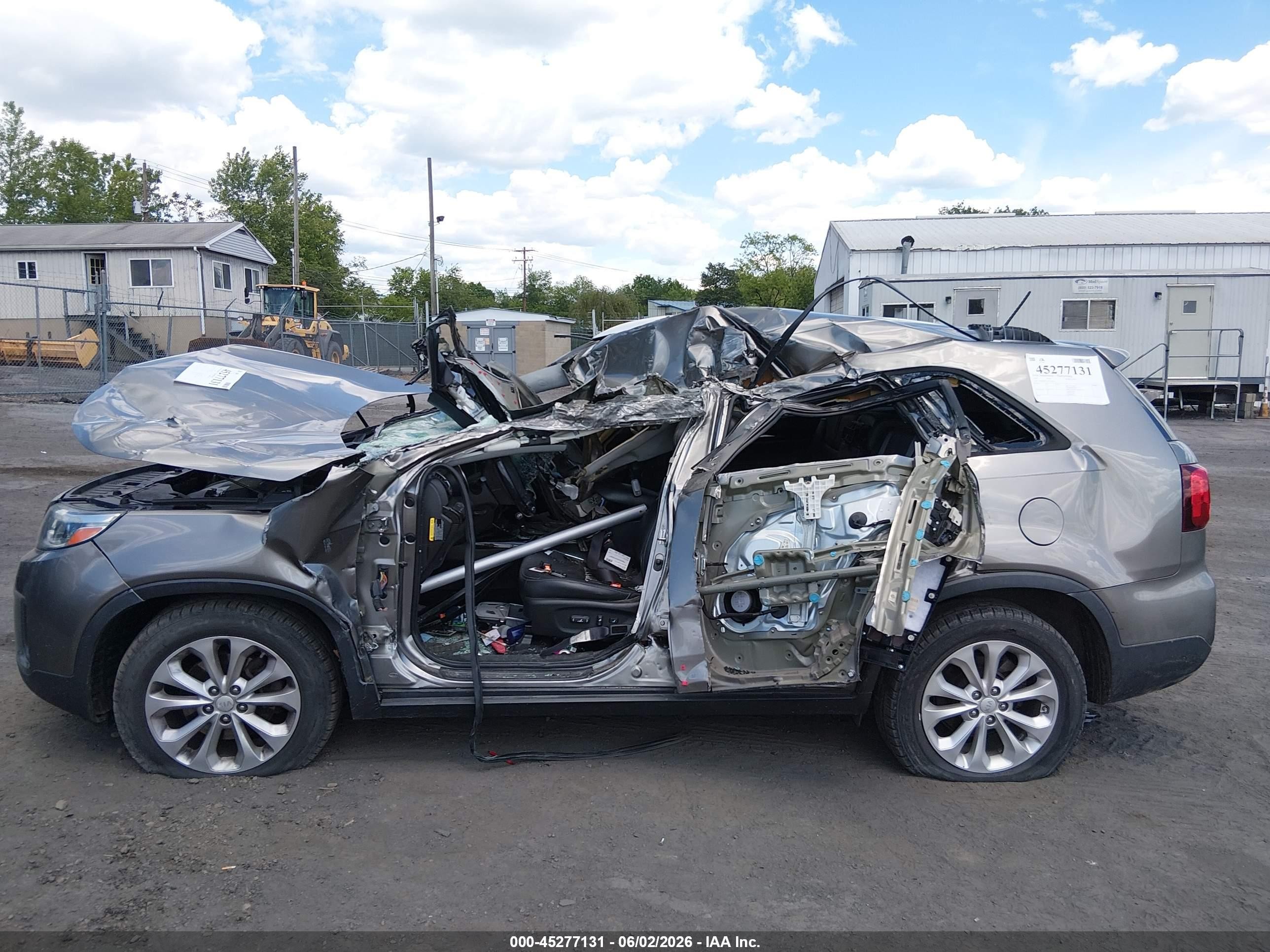 2015 Kia Sorento Ex V6 Gray vin: 5XYKUDA73FG550960