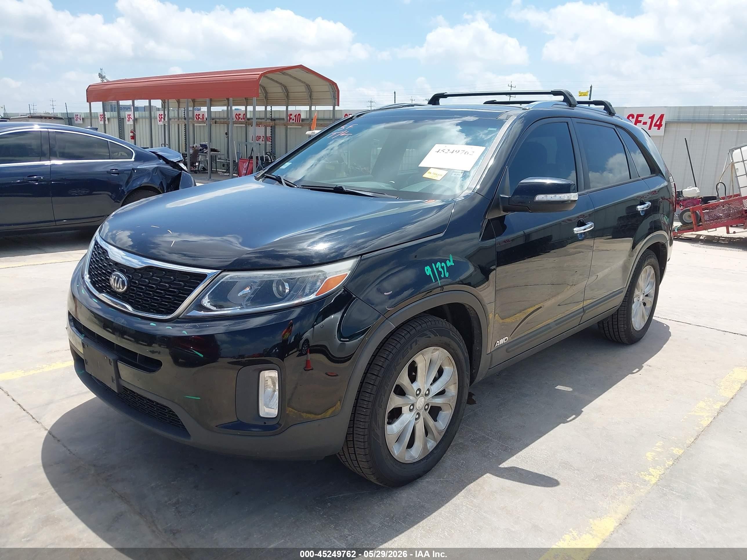 2014 Kia Sorento Ex V6 Черный vin: 5XYKUDA74EG524964