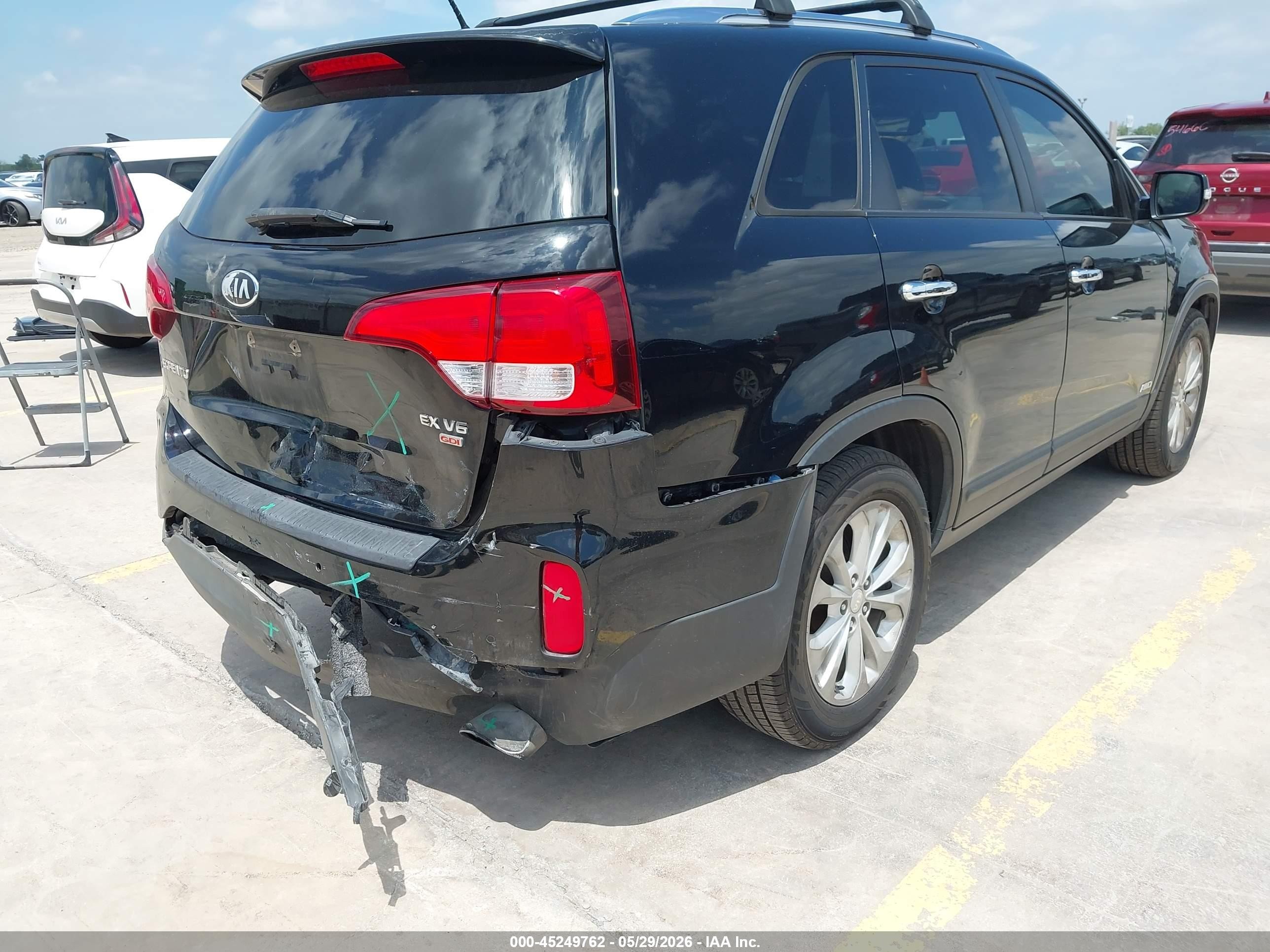 2014 Kia Sorento Ex V6 Черный vin: 5XYKUDA74EG524964