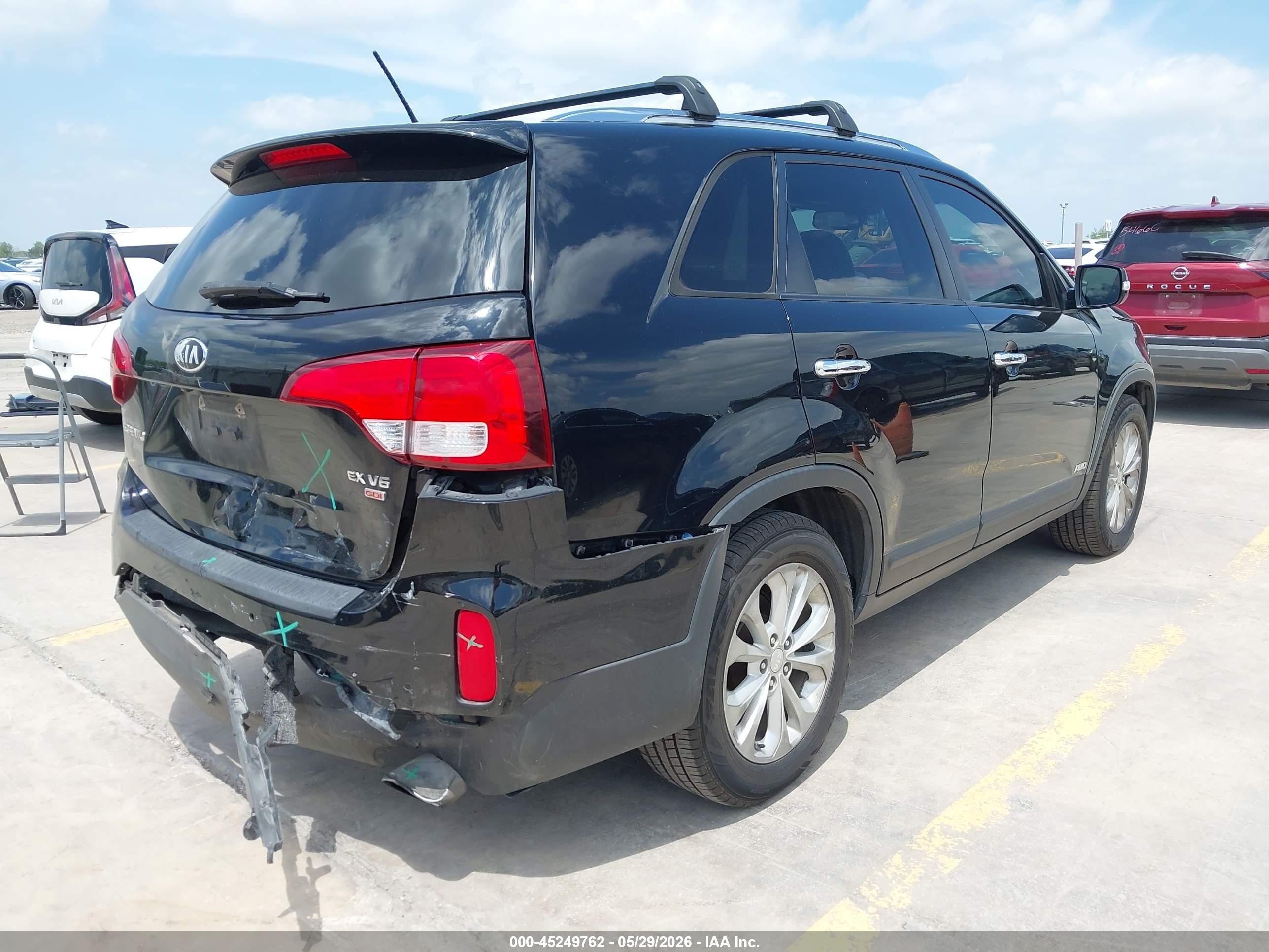 2014 Kia Sorento Ex V6 Черный vin: 5XYKUDA74EG524964