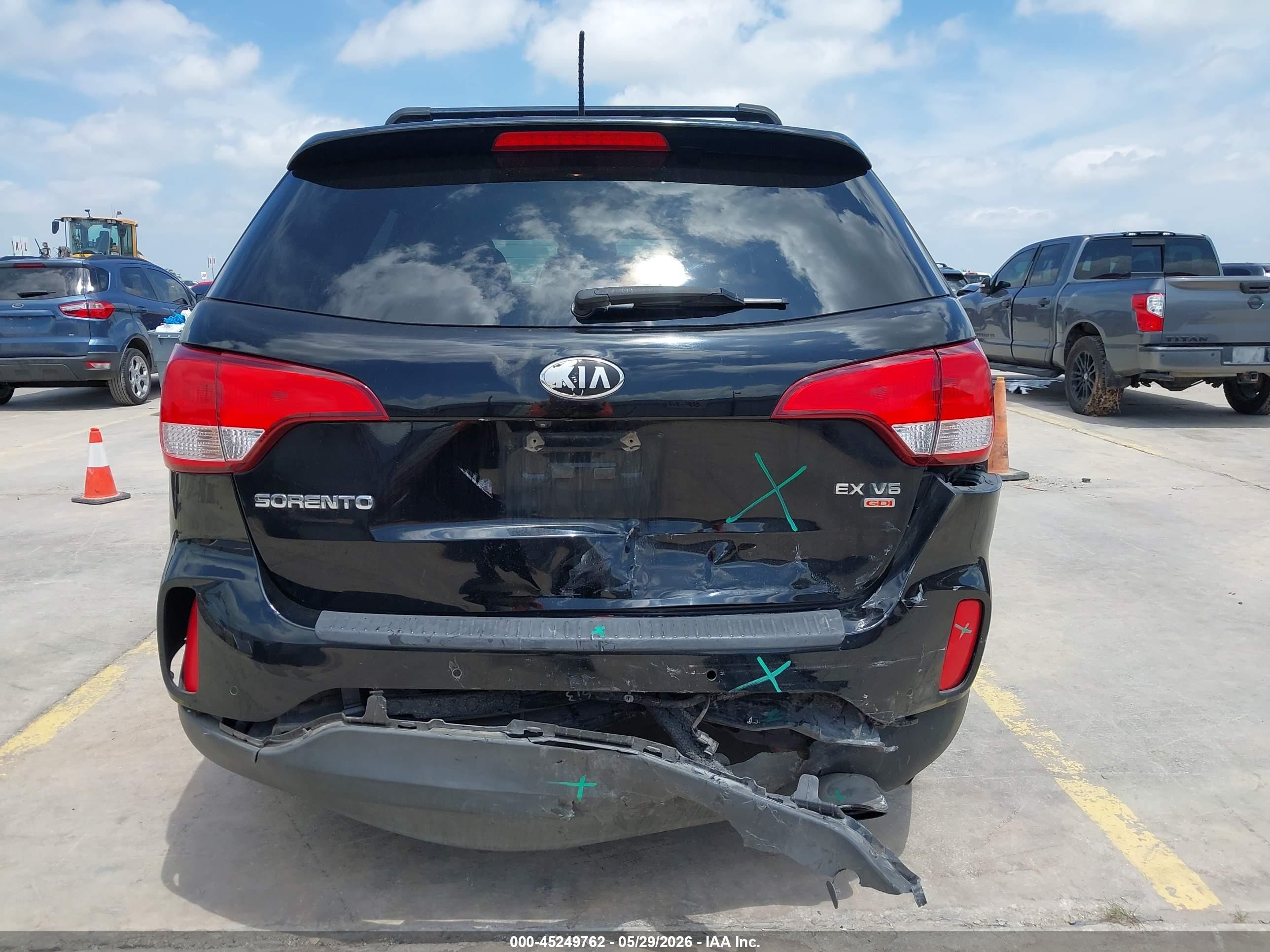 2014 Kia Sorento Ex V6 Черный vin: 5XYKUDA74EG524964