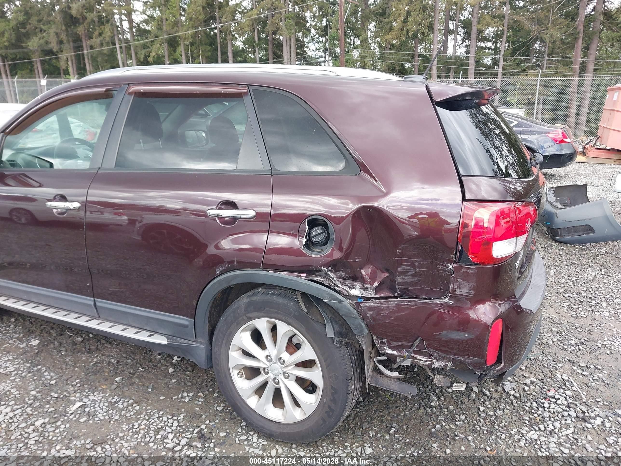 2014 Kia Sorento Ex V6 Бордовый vin: 5XYKUDA75EG480764