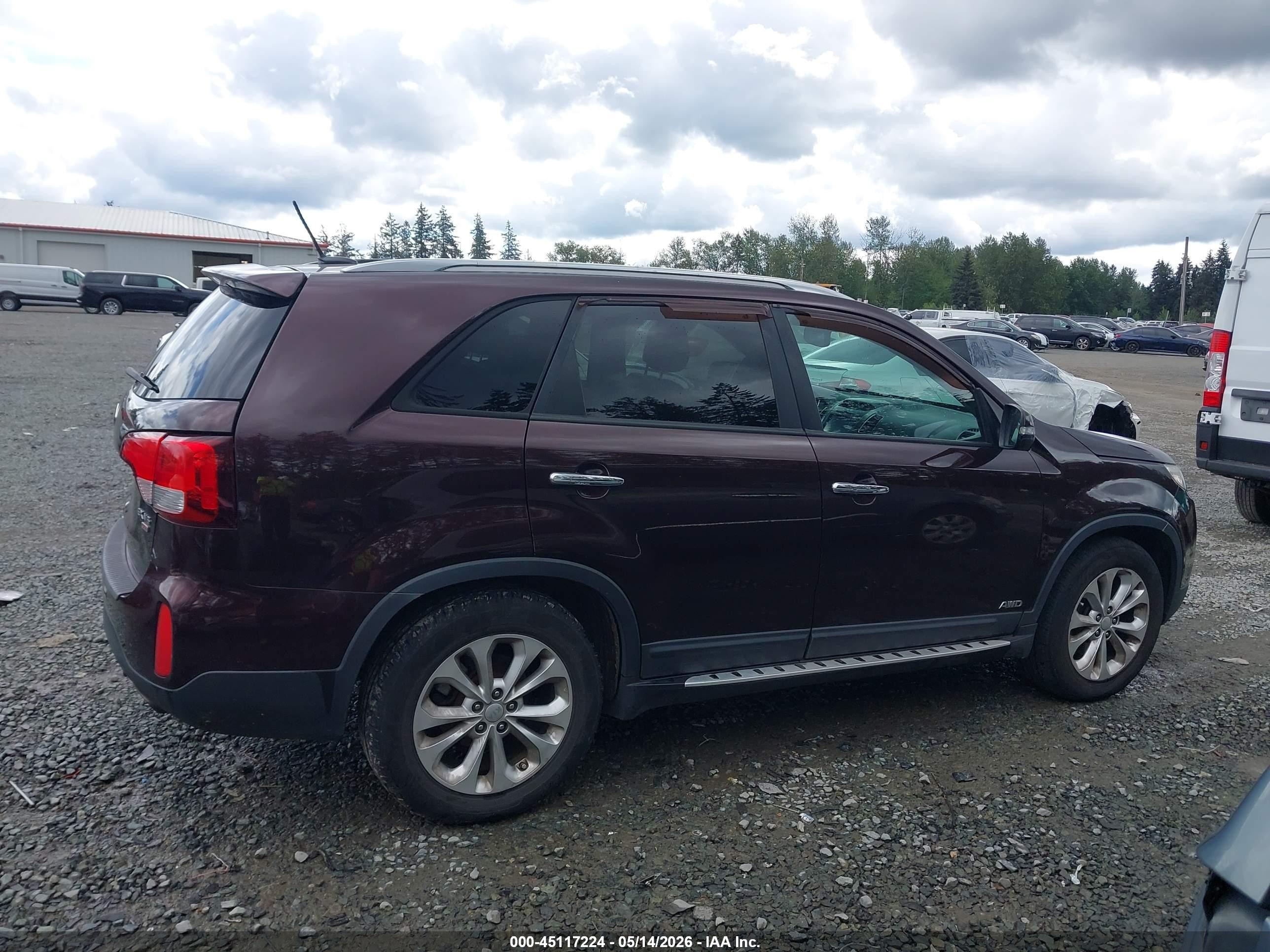 2014 Kia Sorento Ex V6 Бордовый vin: 5XYKUDA75EG480764
