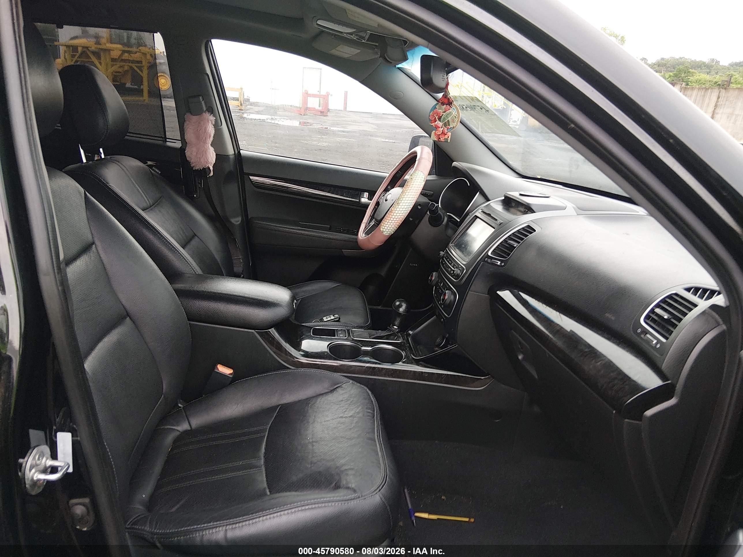 2014 Kia Sorento Ex V6 Black vin: 5XYKUDA75EG524939