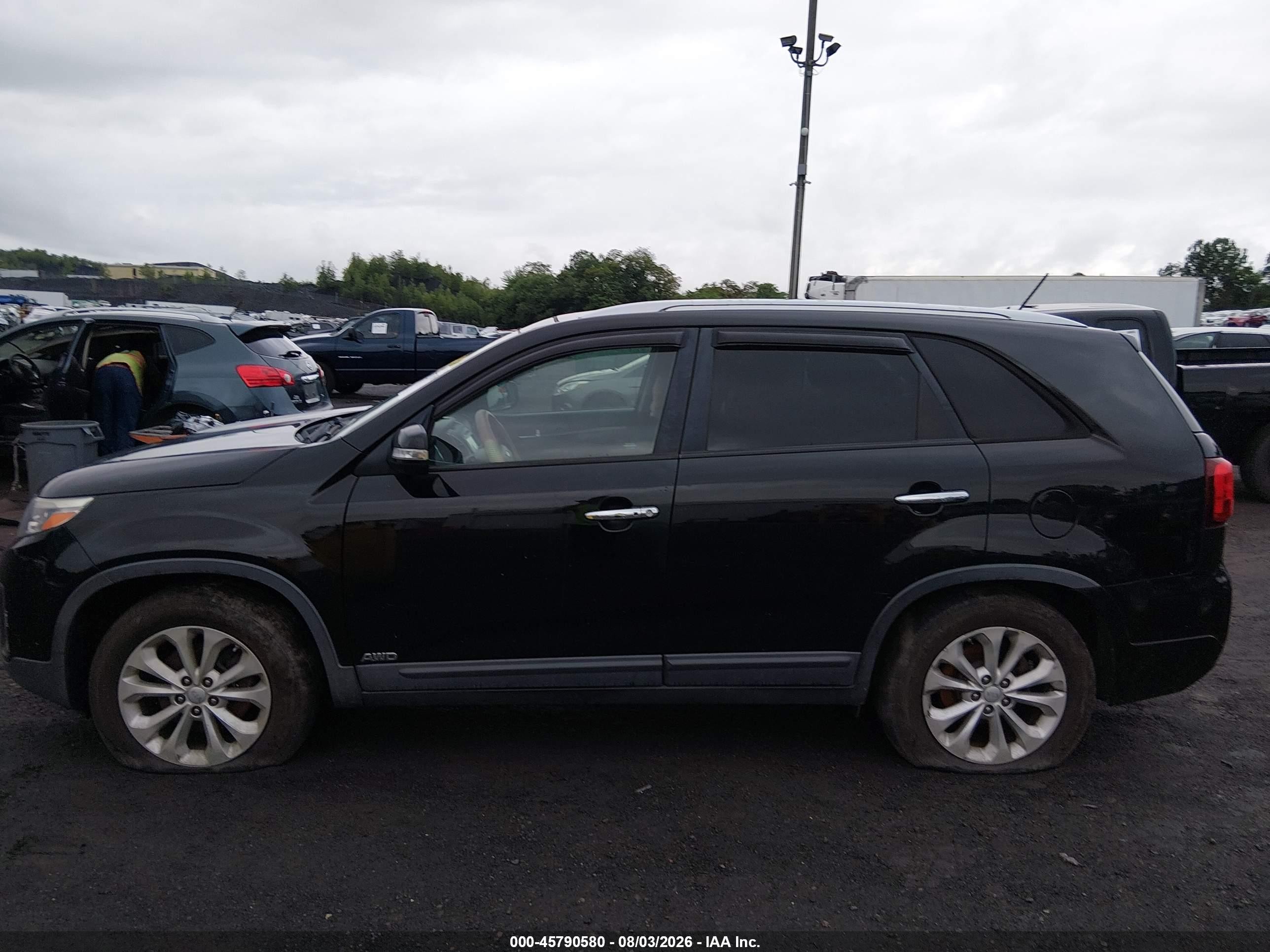 2014 Kia Sorento Ex V6 Black vin: 5XYKUDA75EG524939