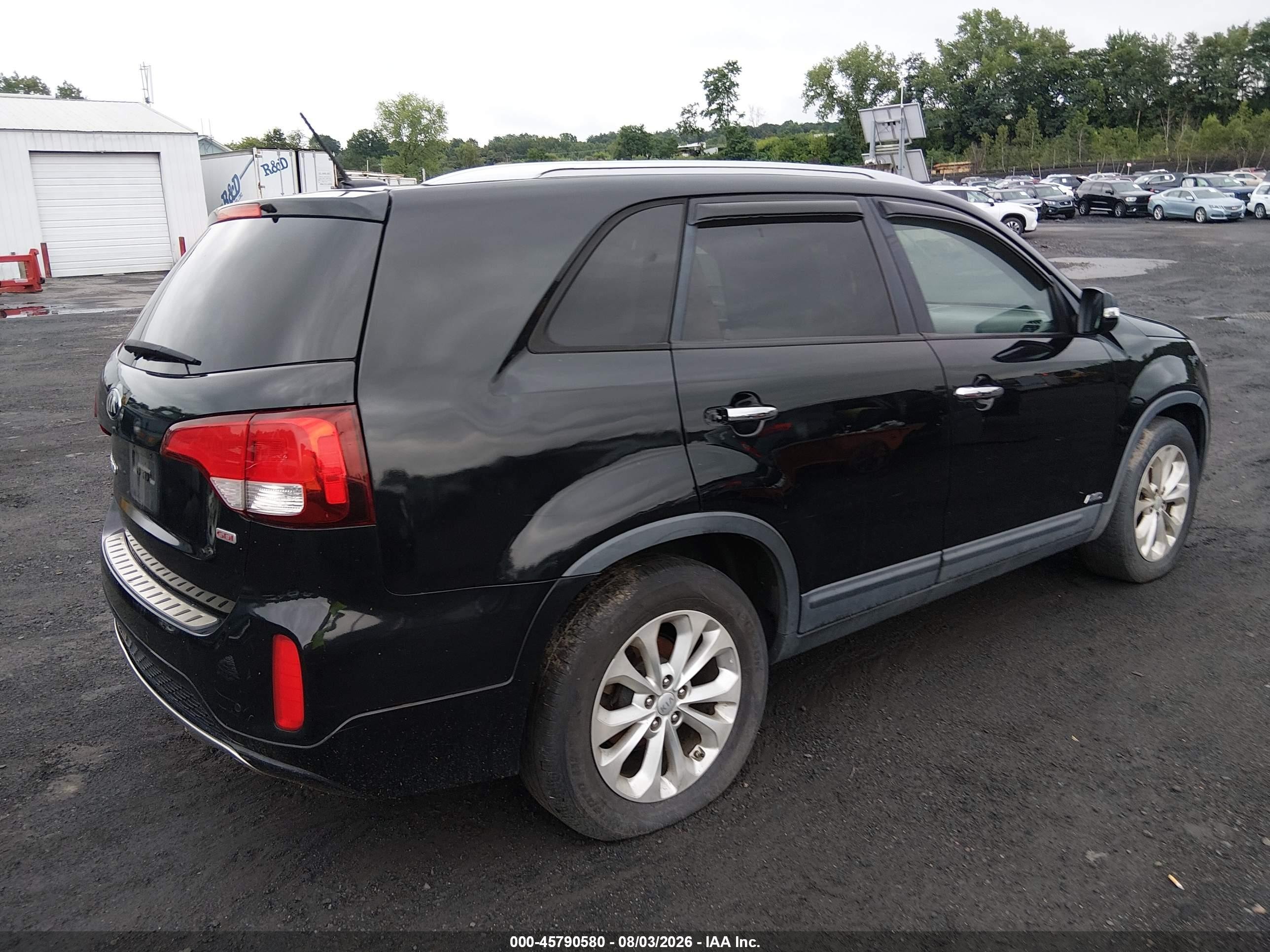 2014 Kia Sorento Ex V6 Black vin: 5XYKUDA75EG524939