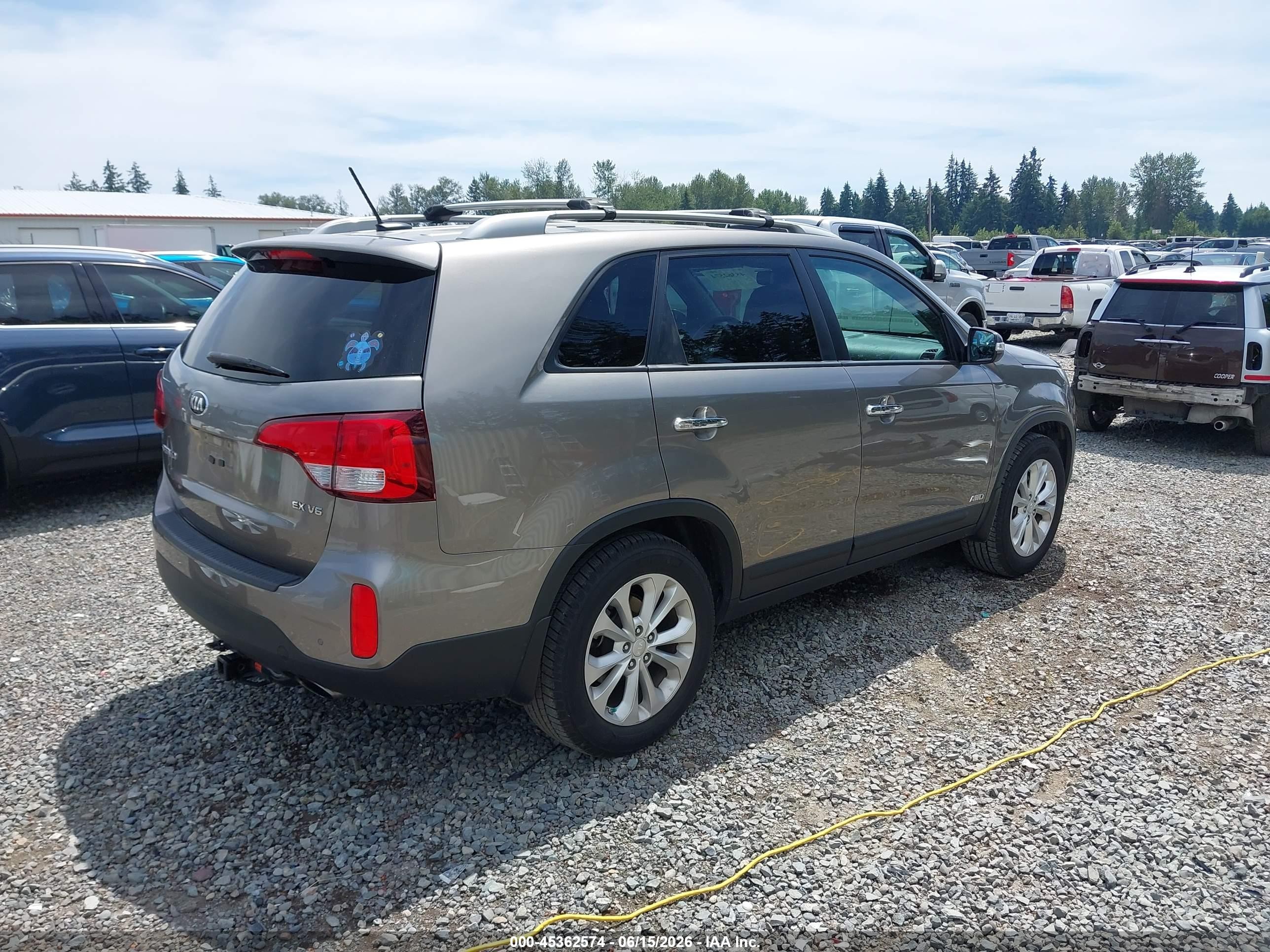 2015 Kia Sorento Ex V6 Gray vin: 5XYKUDA75FG608891