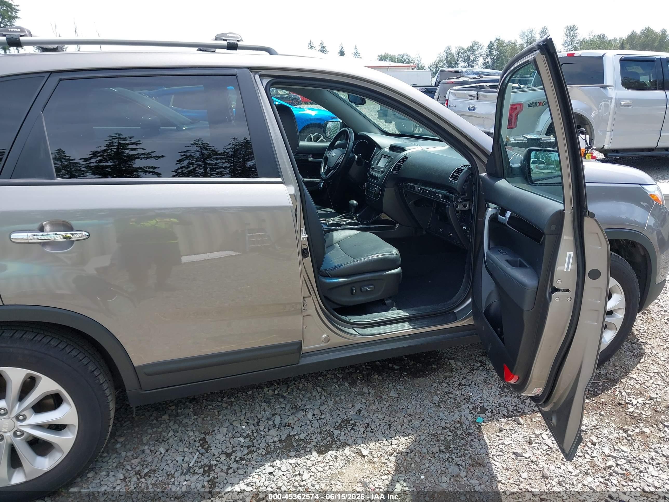 2015 Kia Sorento Ex V6 Gray vin: 5XYKUDA75FG608891