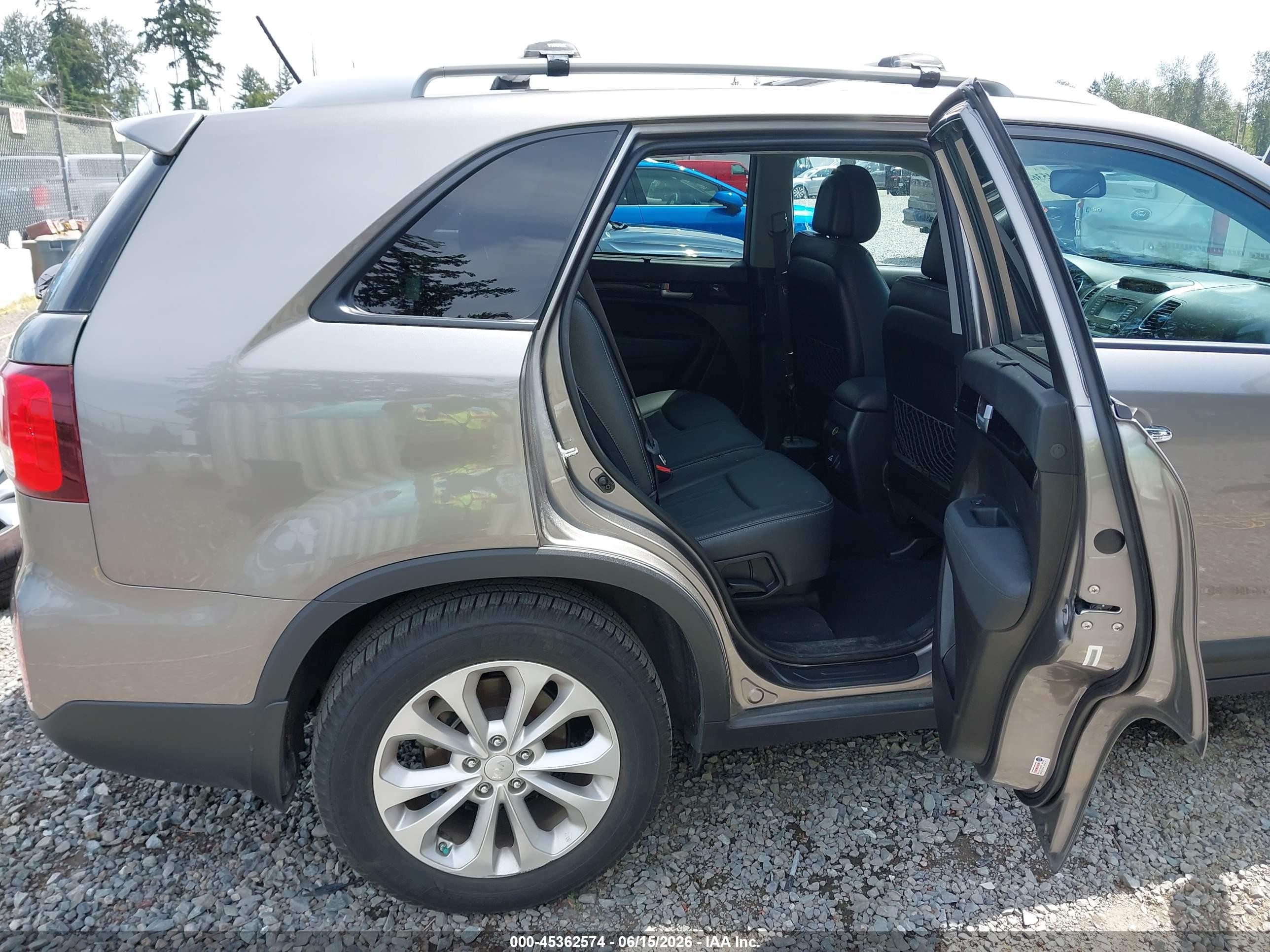 2015 Kia Sorento Ex V6 Gray vin: 5XYKUDA75FG608891