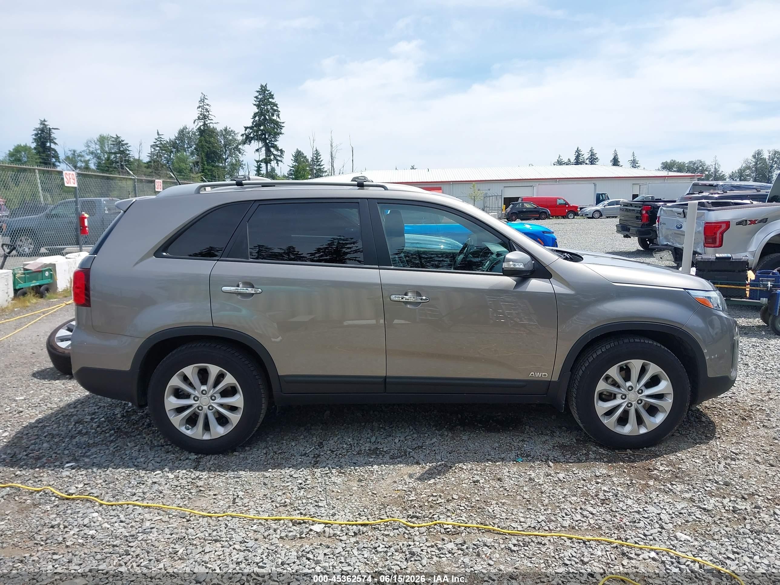 2015 Kia Sorento Ex V6 Gray vin: 5XYKUDA75FG608891