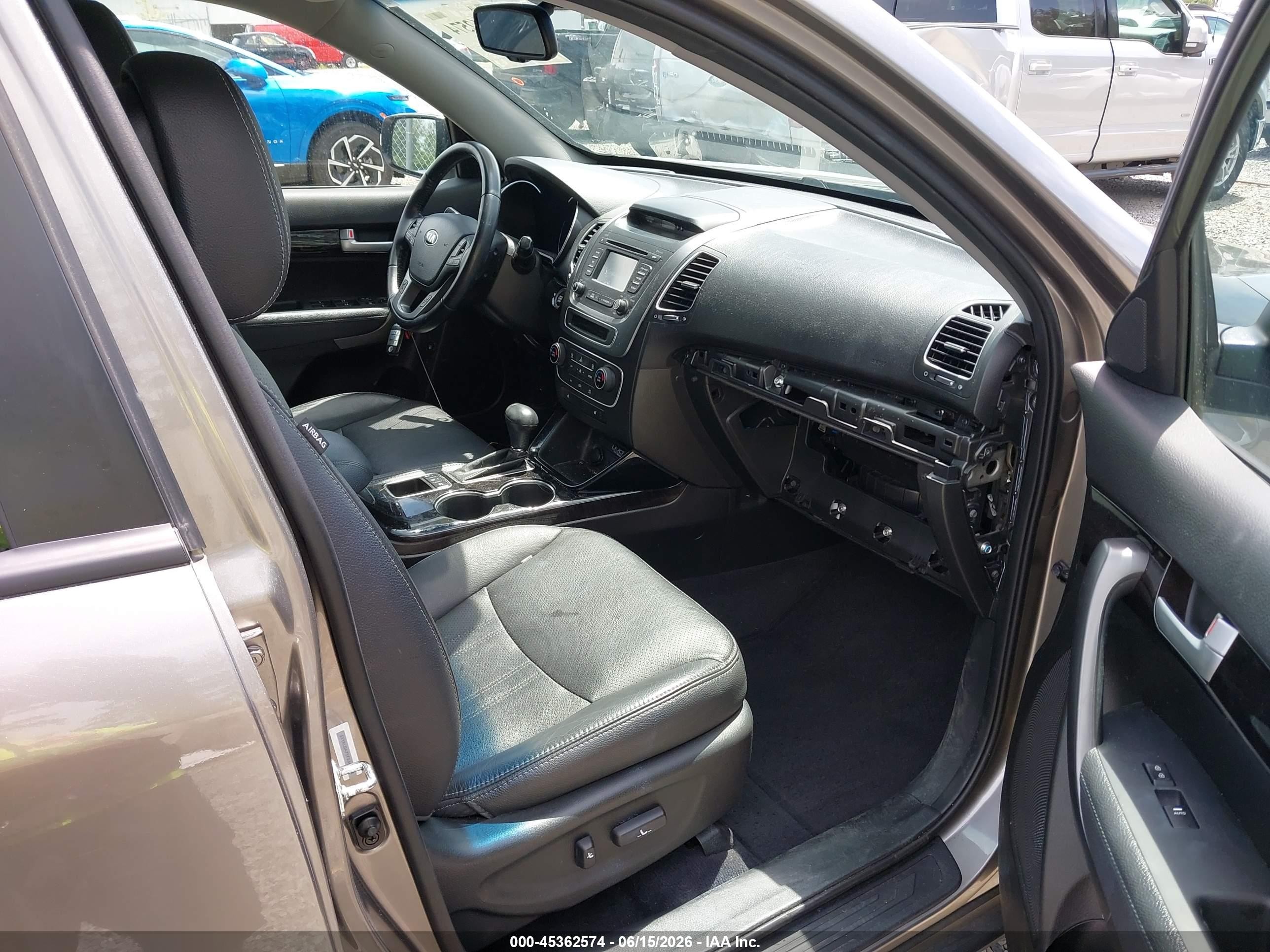 2015 Kia Sorento Ex V6 Gray vin: 5XYKUDA75FG608891