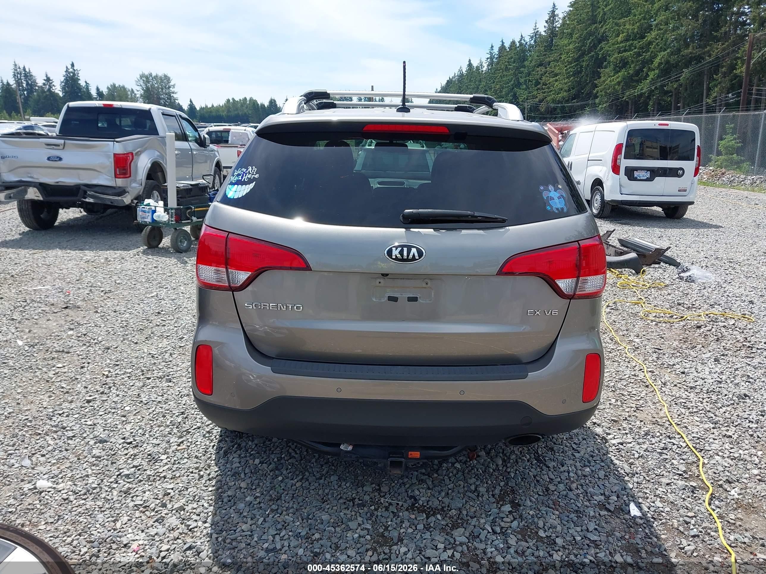 2015 Kia Sorento Ex V6 Gray vin: 5XYKUDA75FG608891