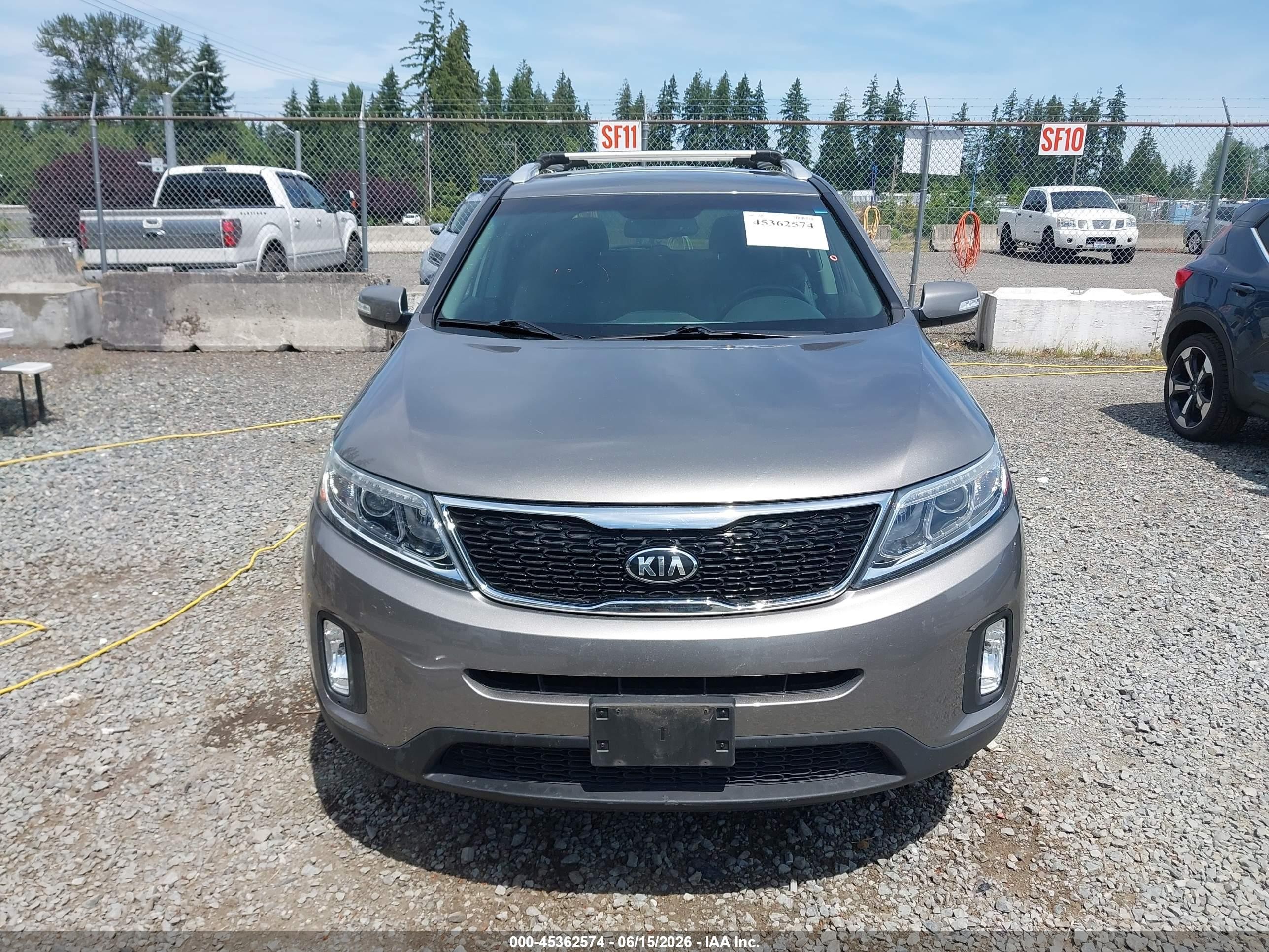2015 Kia Sorento Ex V6 Gray vin: 5XYKUDA75FG608891