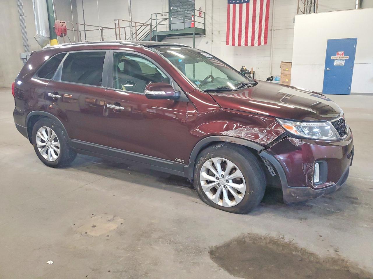 2015 Kia Sorento Ex Бордовый vin: 5XYKUDA75FG647335