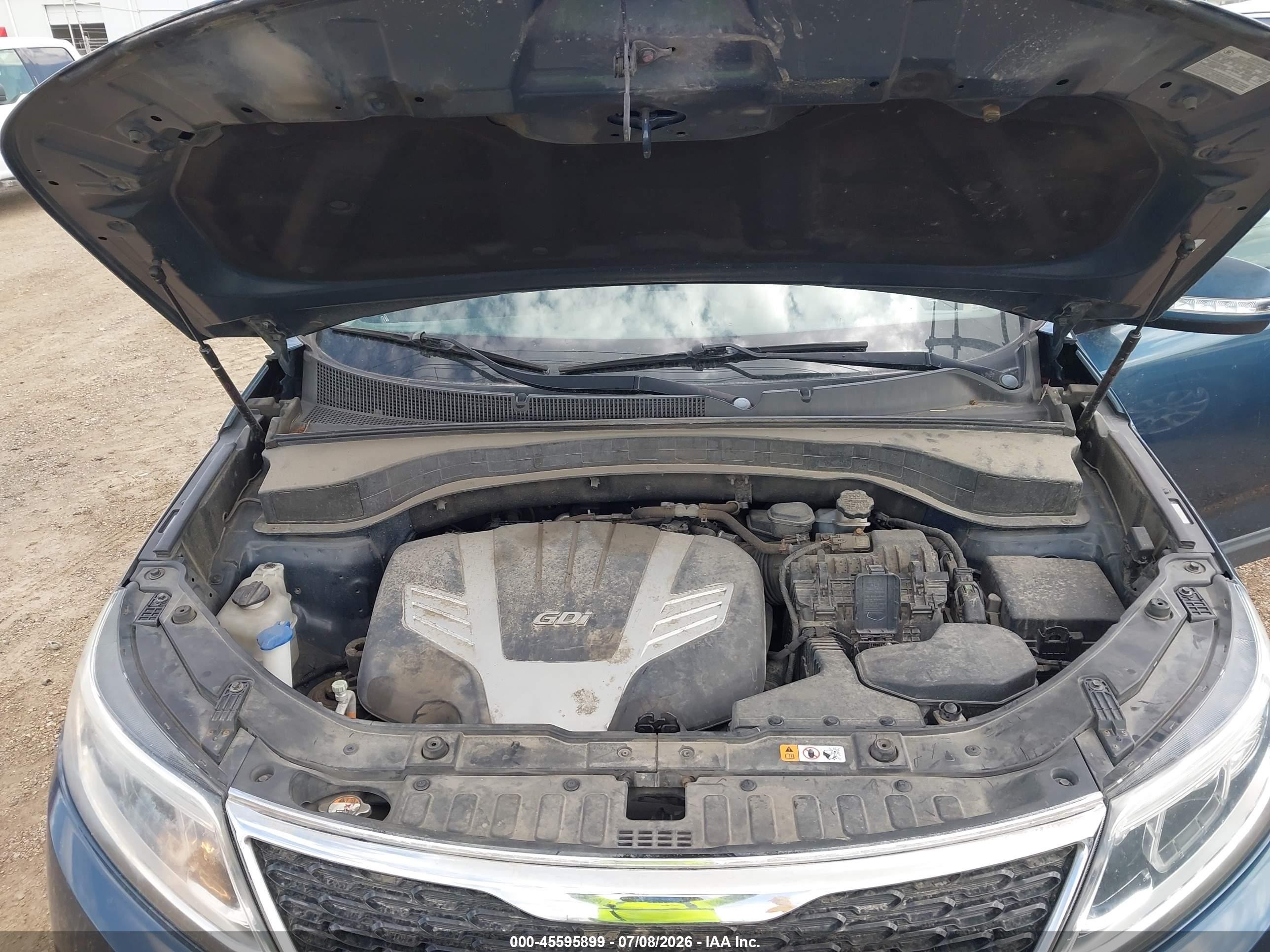 2014 Kia Sorento Ex V6 Синий vin: 5XYKUDA76EG452777