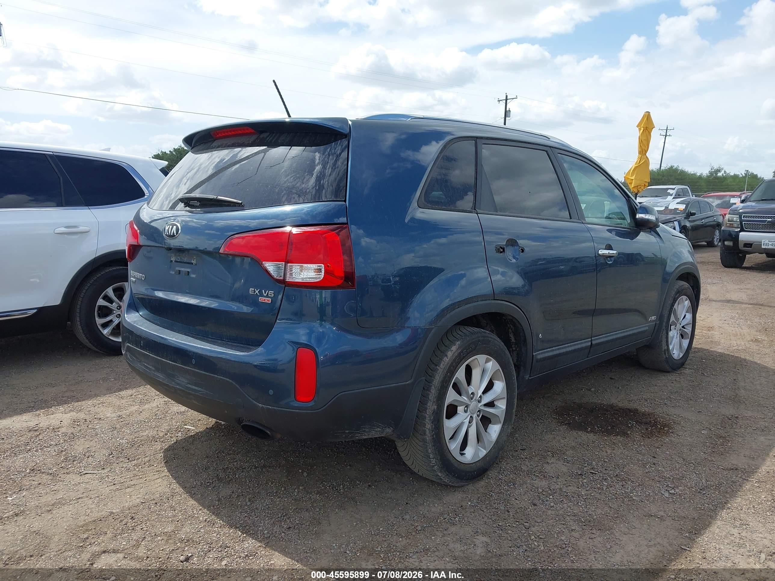 2014 Kia Sorento Ex V6 Синий vin: 5XYKUDA76EG452777
